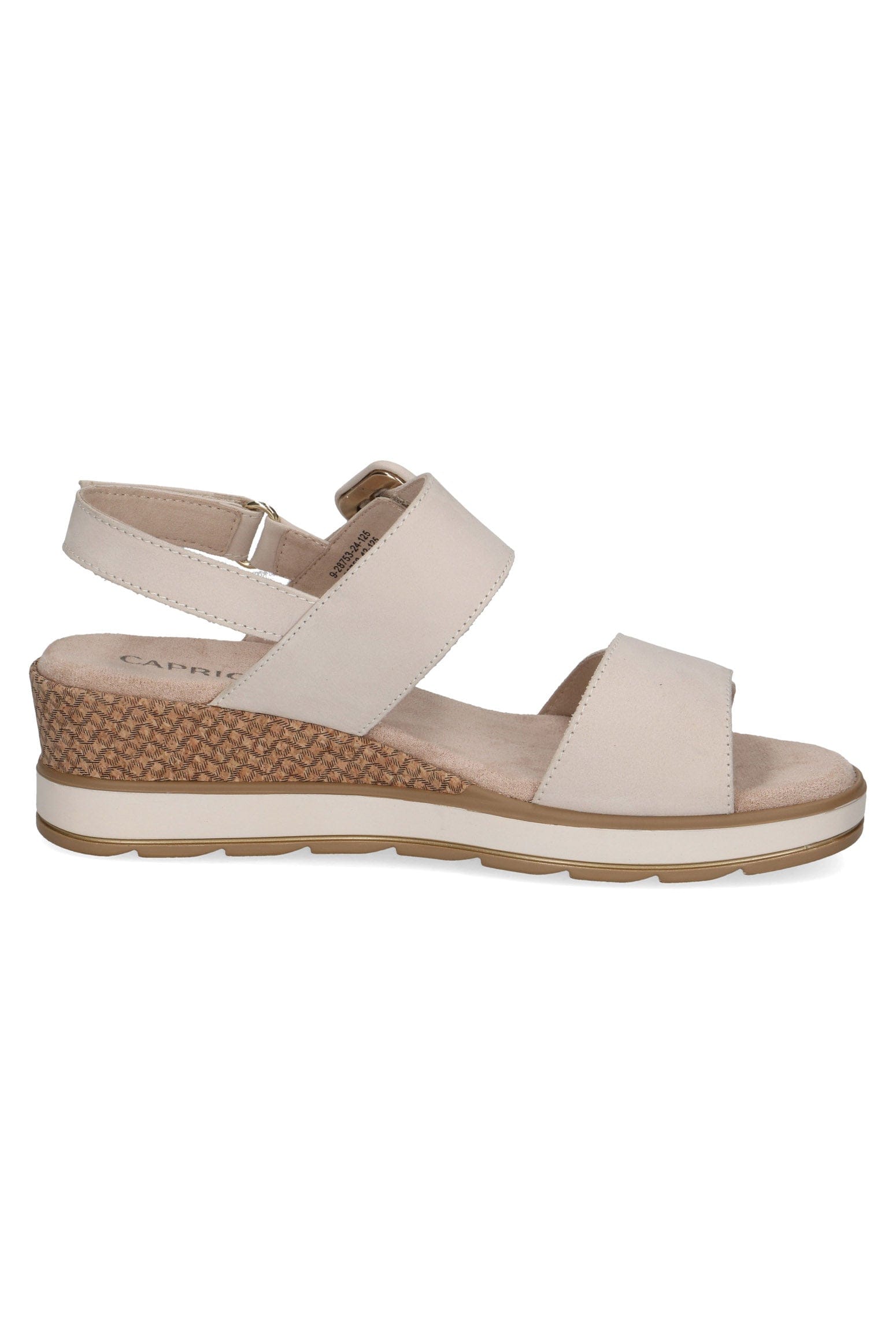 Caprice Nubuck Leather Buckle Detail Sandals - Snow Nubuck
