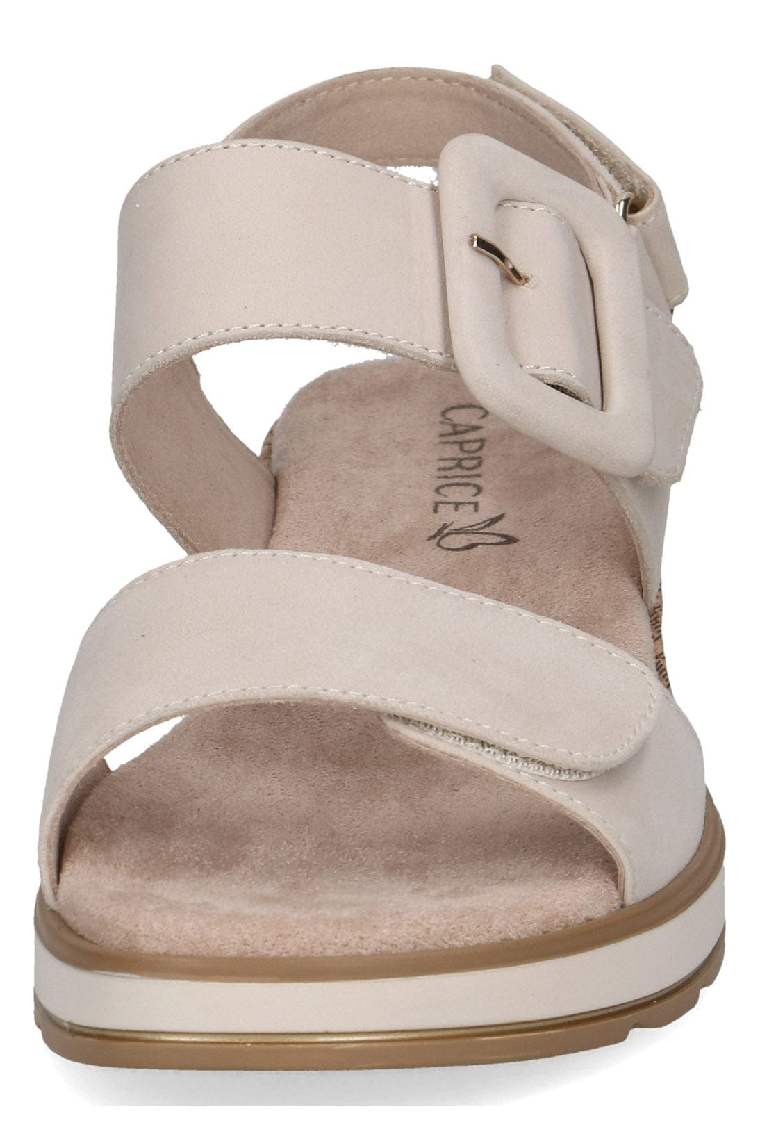 Caprice Nubuck Leather Buckle Detail Sandals - Snow Nubuck