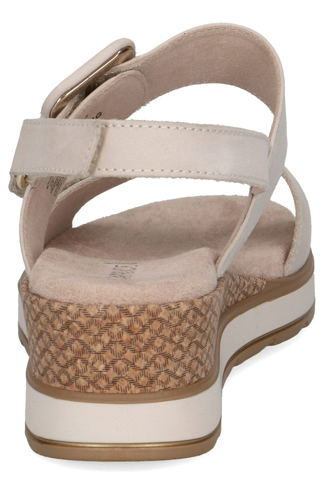 Caprice Nubuck Leather Buckle Detail Sandals - Snow Nubuck