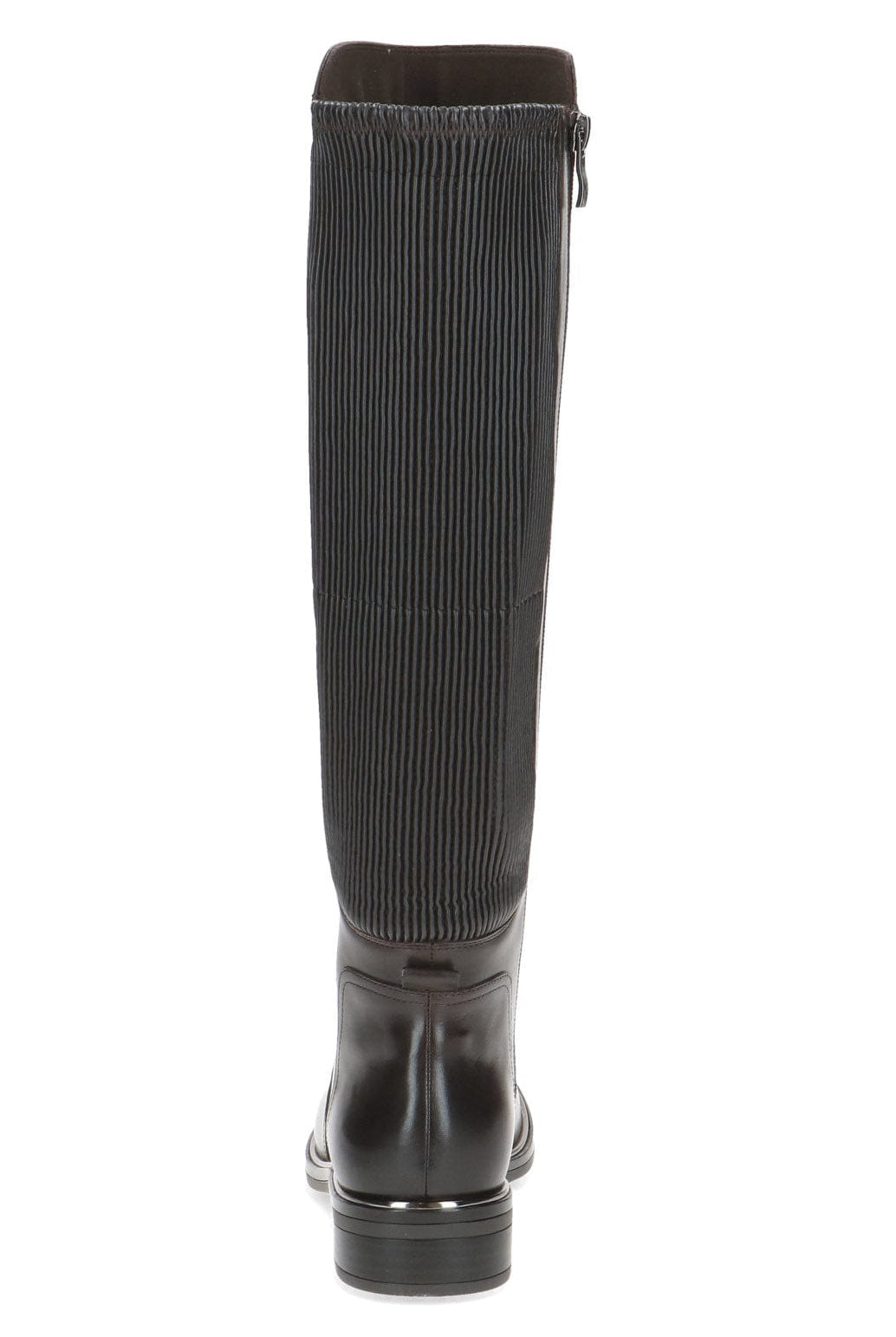 Caprice Stretch Back Knee High Boots - Dark Brown Comb