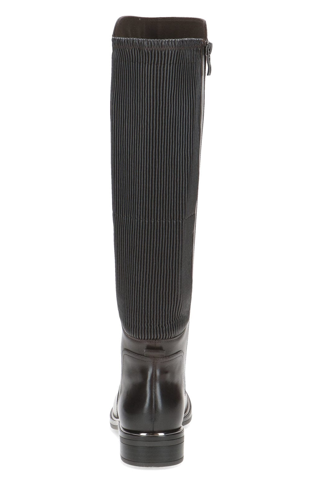 Caprice Stretch Back Knee High Boots - Dark Brown Comb