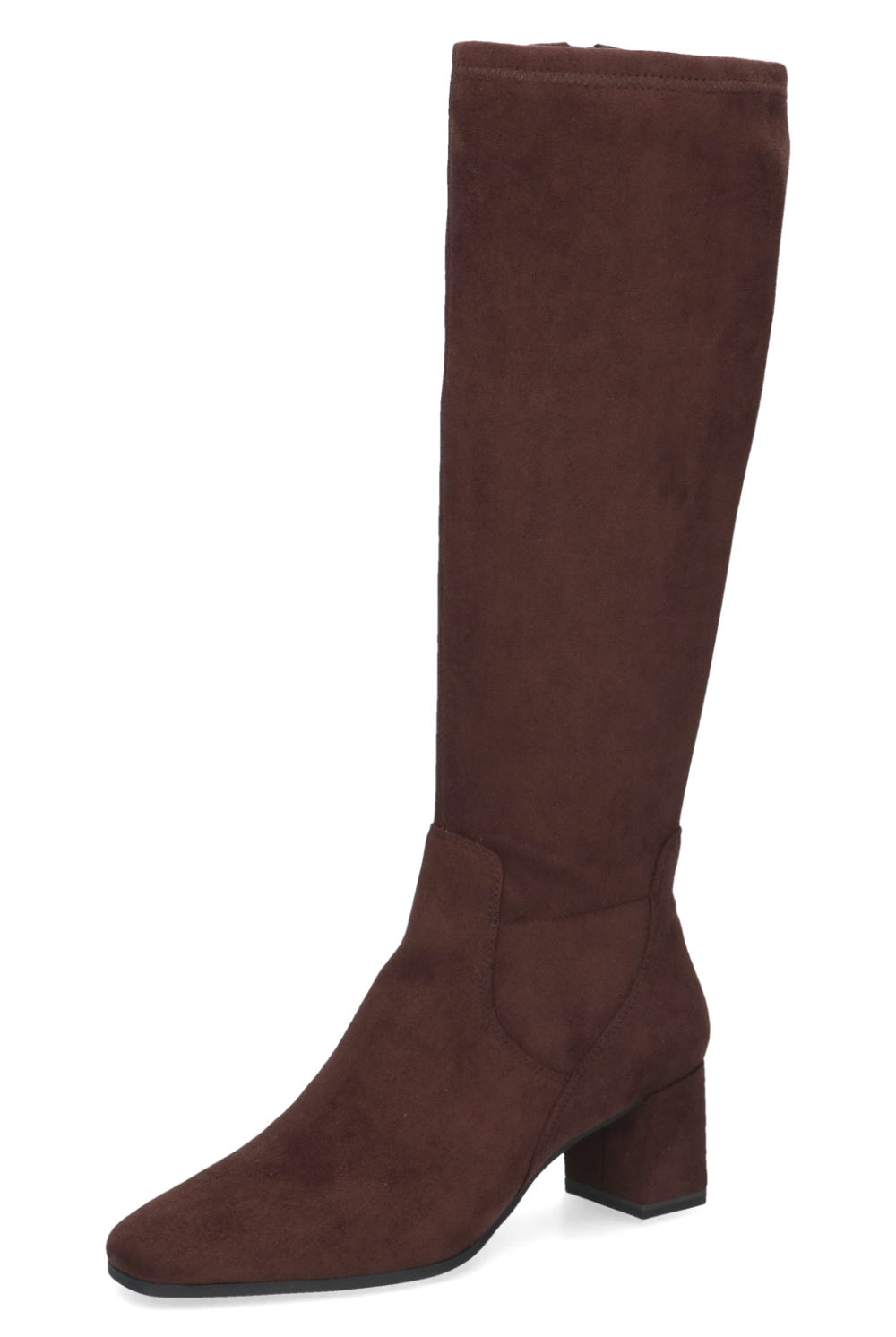 Caprice Stretch Knee High Boots - Dark Brown