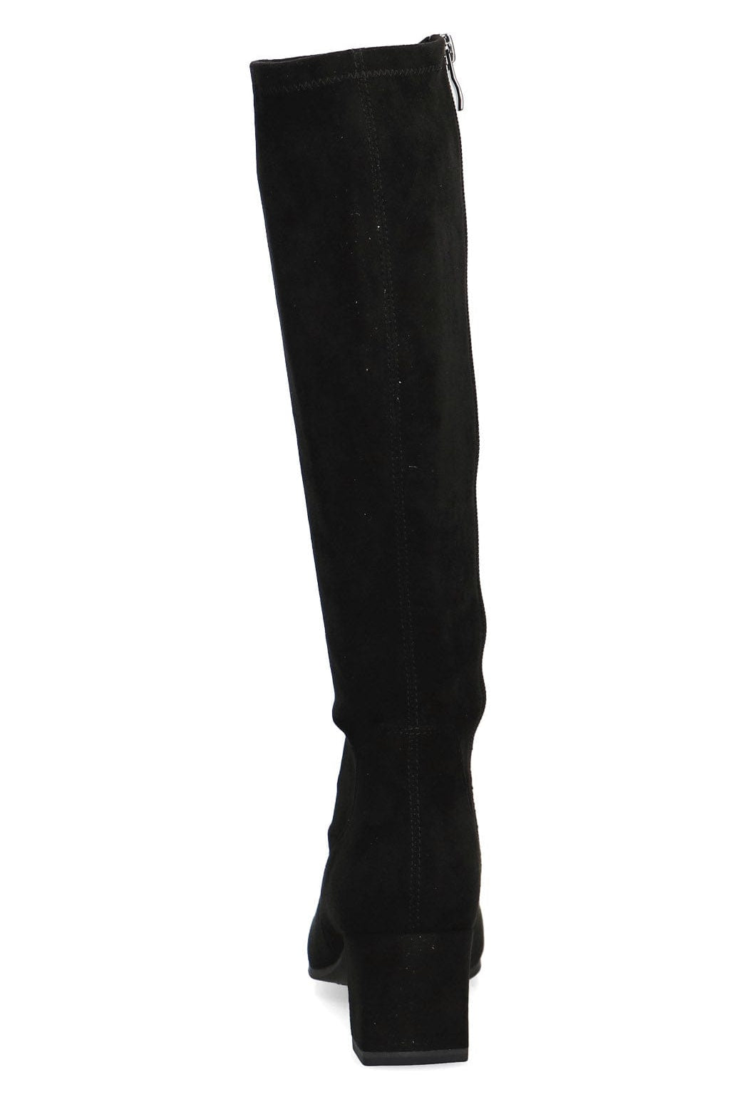 Caprice Stretch Suede Effect Knee Boots - Black