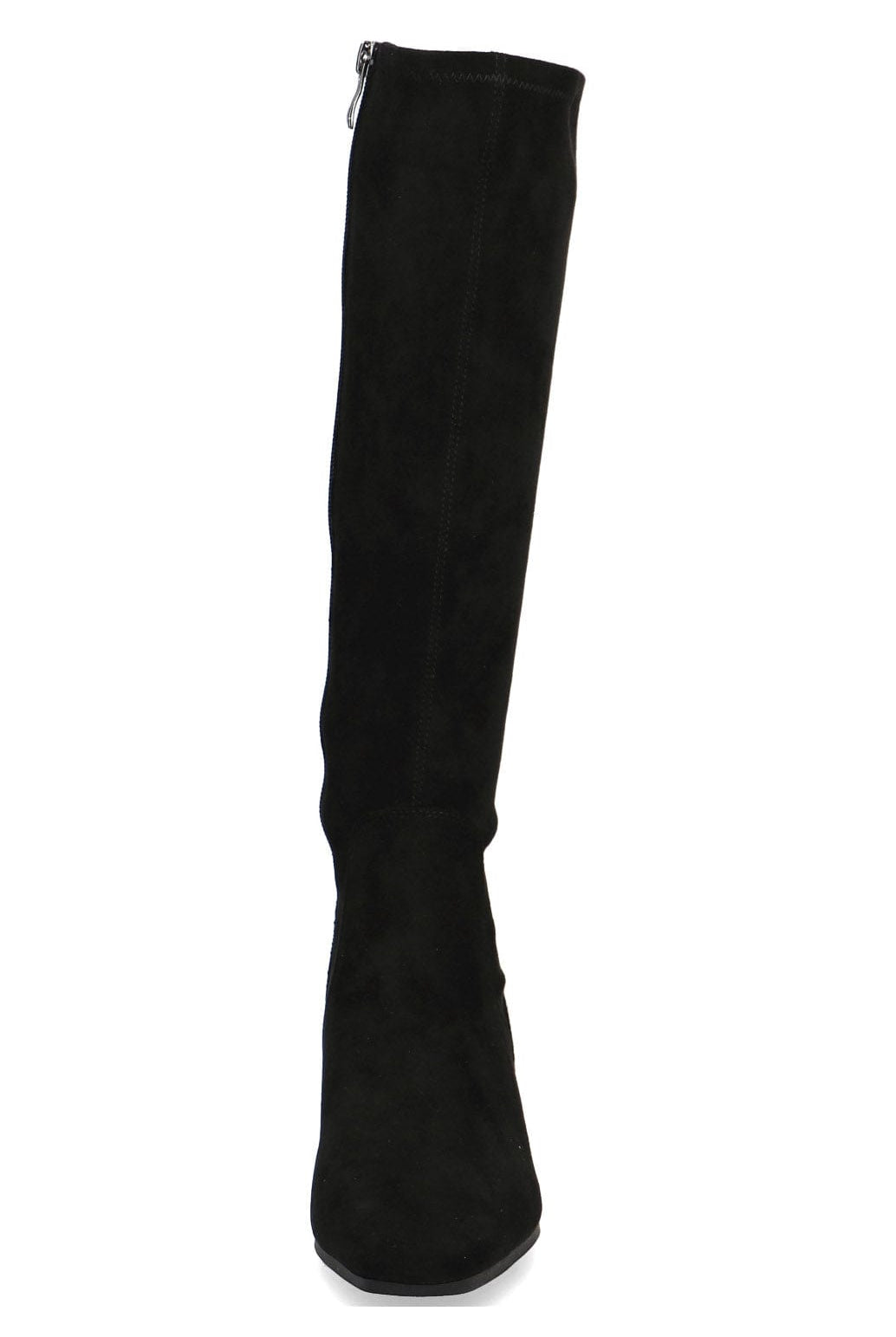 Caprice Stretch Suede Effect Knee Boots - Black