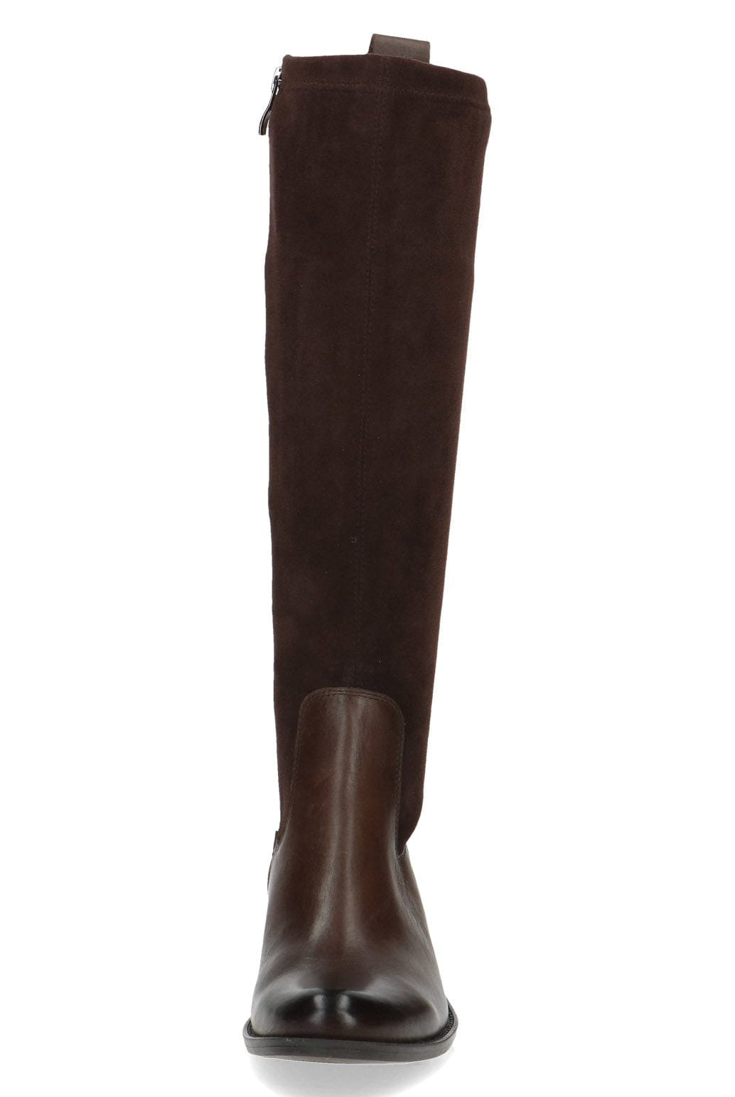 Caprice Stretch Suede Knee High Boots - Dark Brown Comb