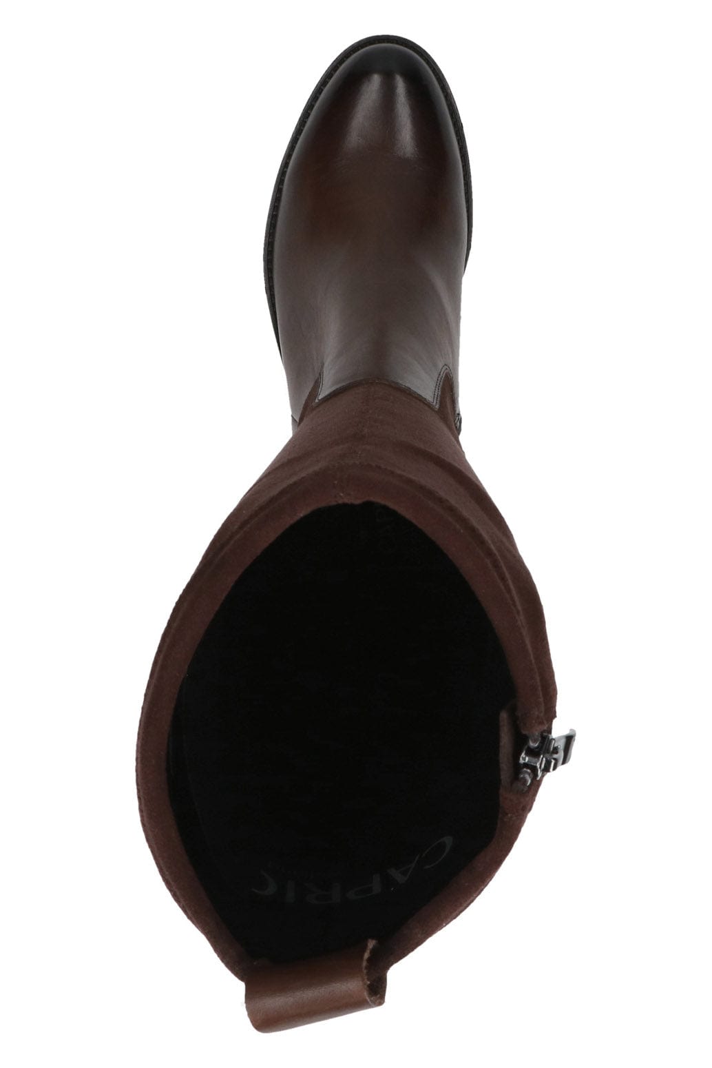 Caprice Stretch Suede Knee High Boots - Dark Brown Comb