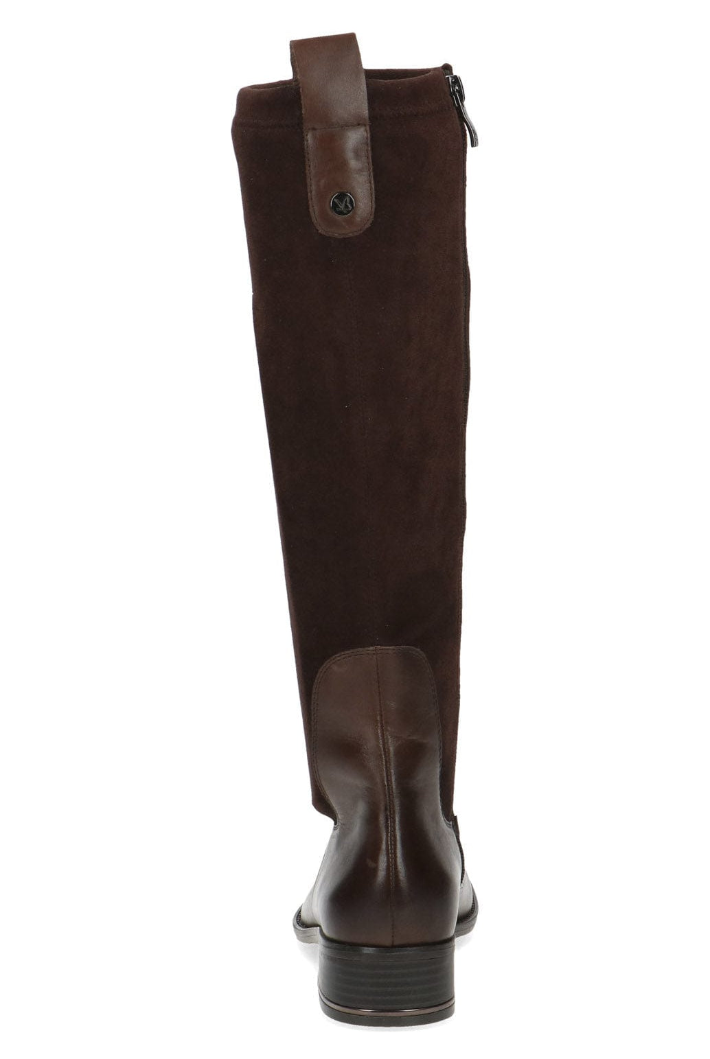 Caprice Stretch Suede Knee High Boots - Dark Brown Comb