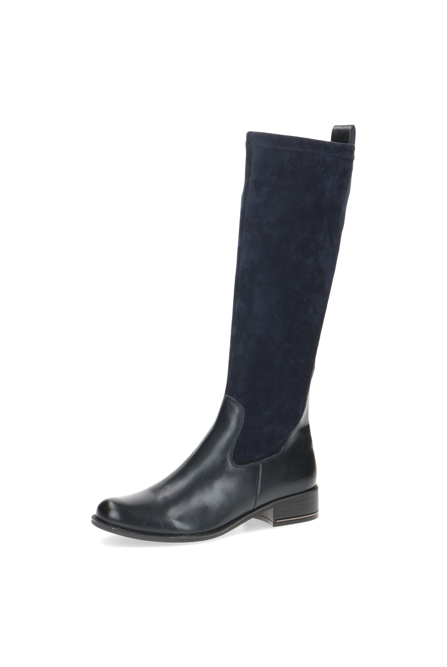 Caprice Stretch Suede Knee High Boots - Ocean Comb