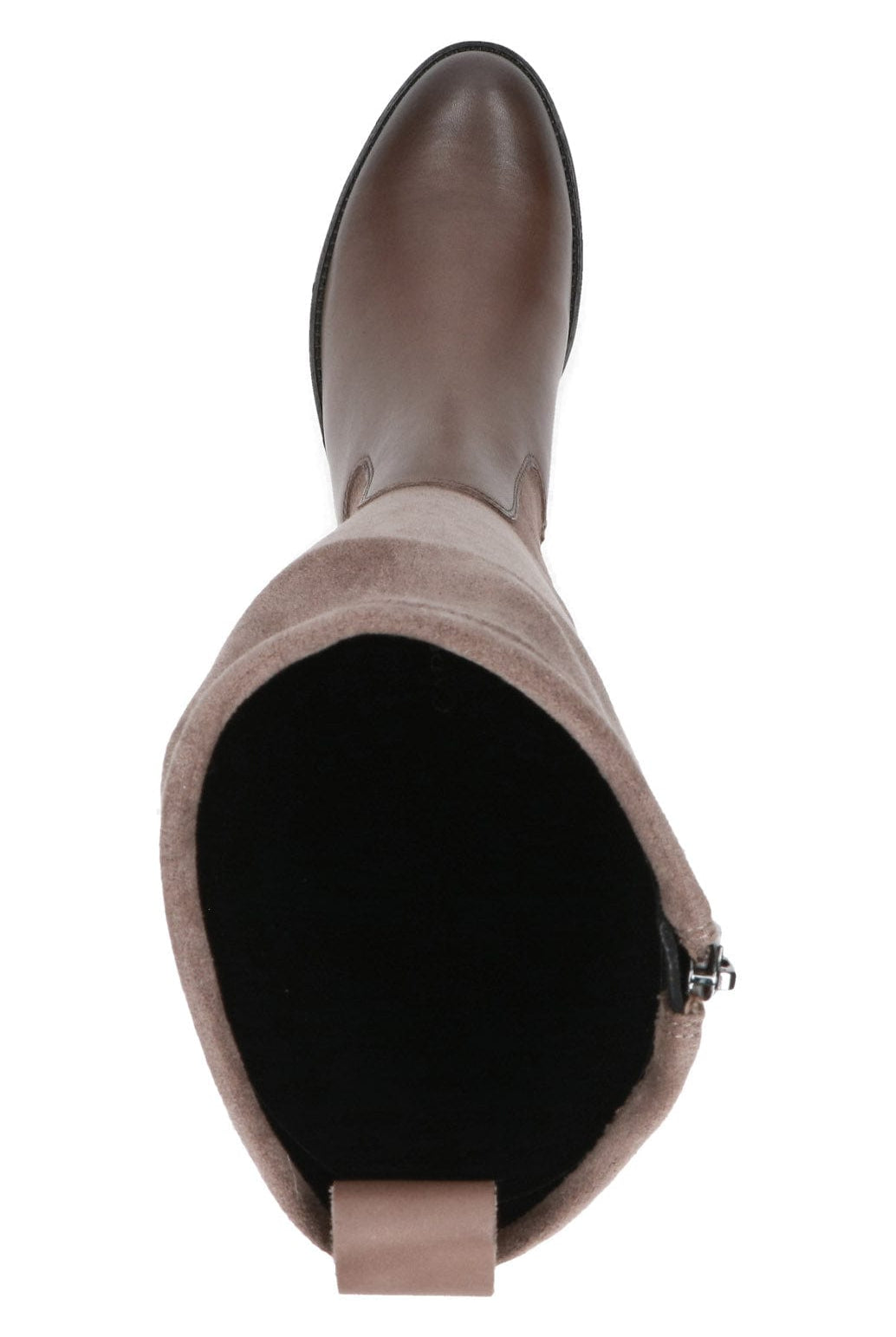 Caprice Stretch Suede Knee High Boots - Taupe Comb