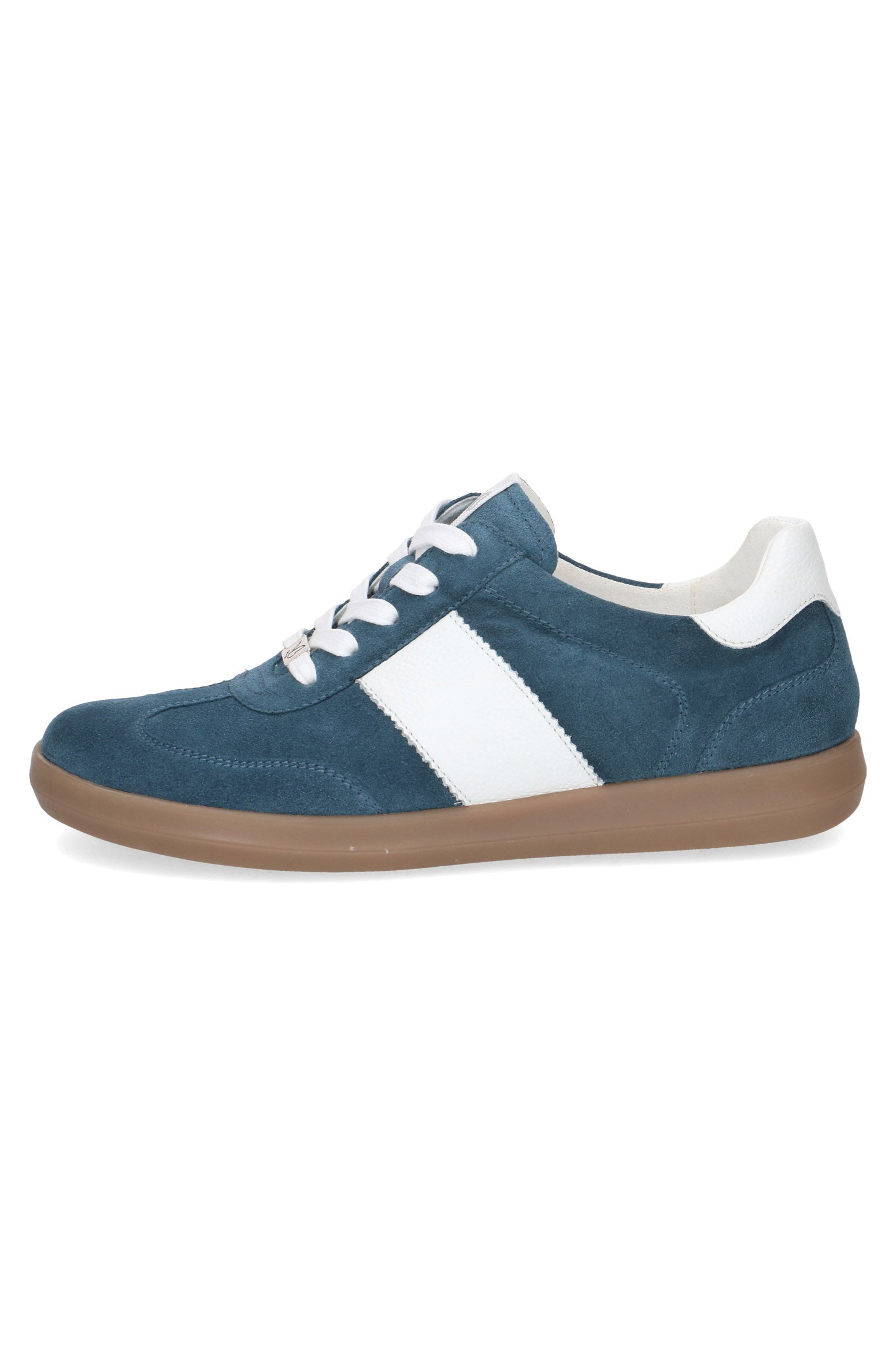Caprice Suede Contrast Trainers - Ocean/White
