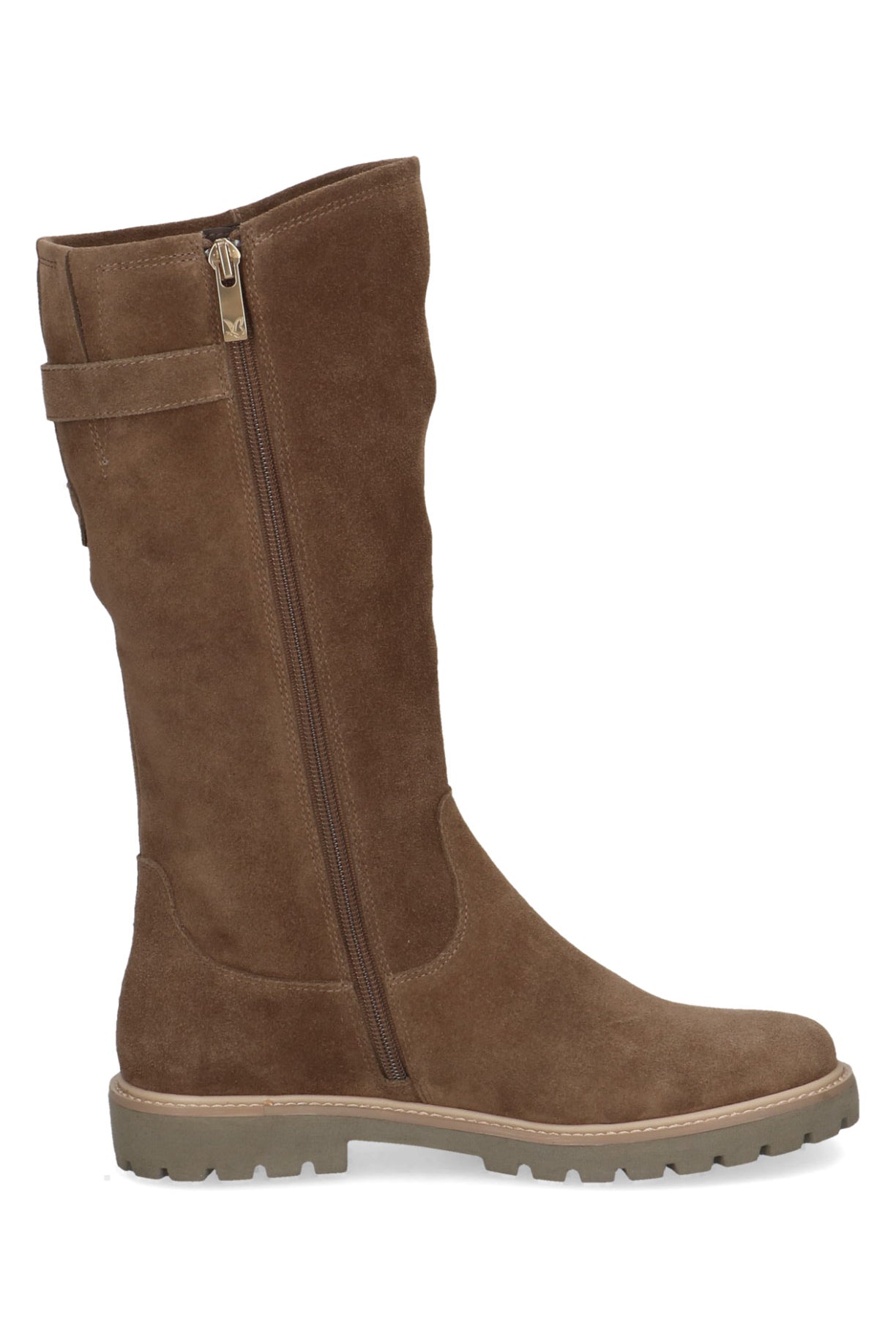 Caprice Suede Knee High Boots - Brown