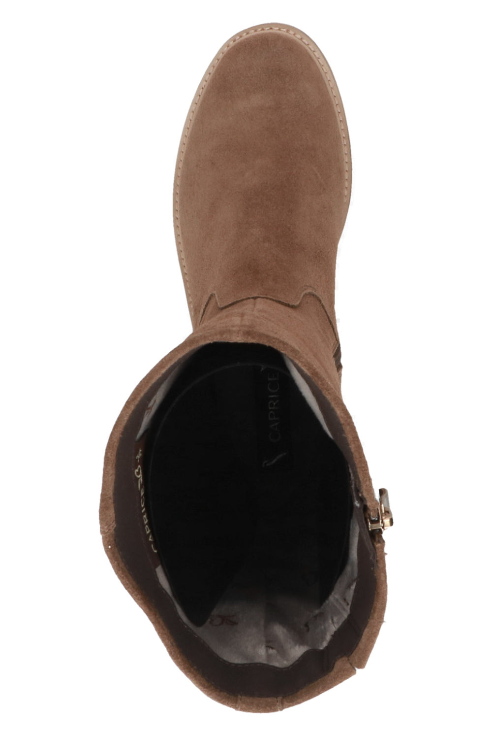 Caprice Suede Knee High Boots - Brown