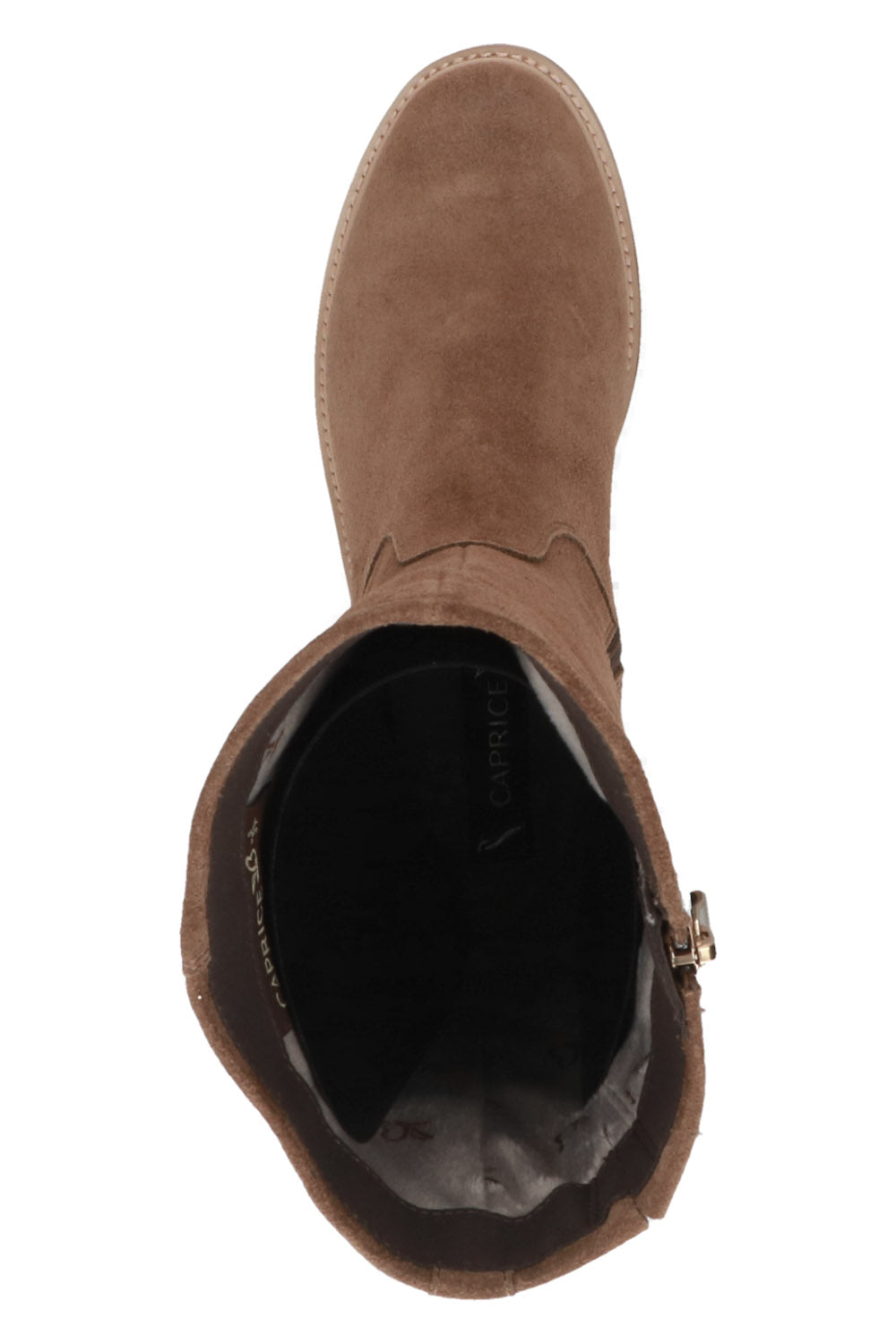 Caprice Suede Knee High Boots - Brown