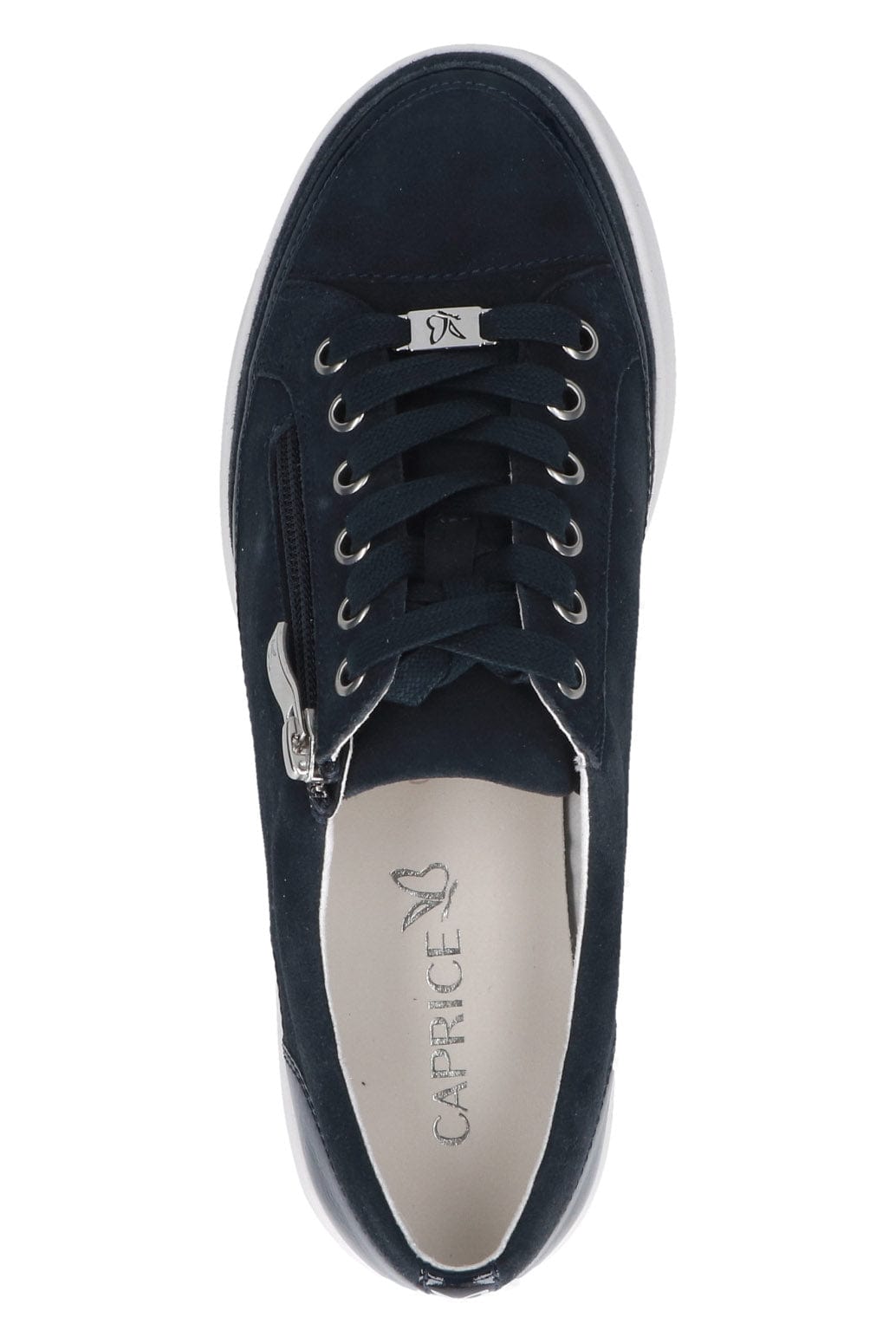 Caprice Suede Leather Pumps with Zip - Ocean Comb