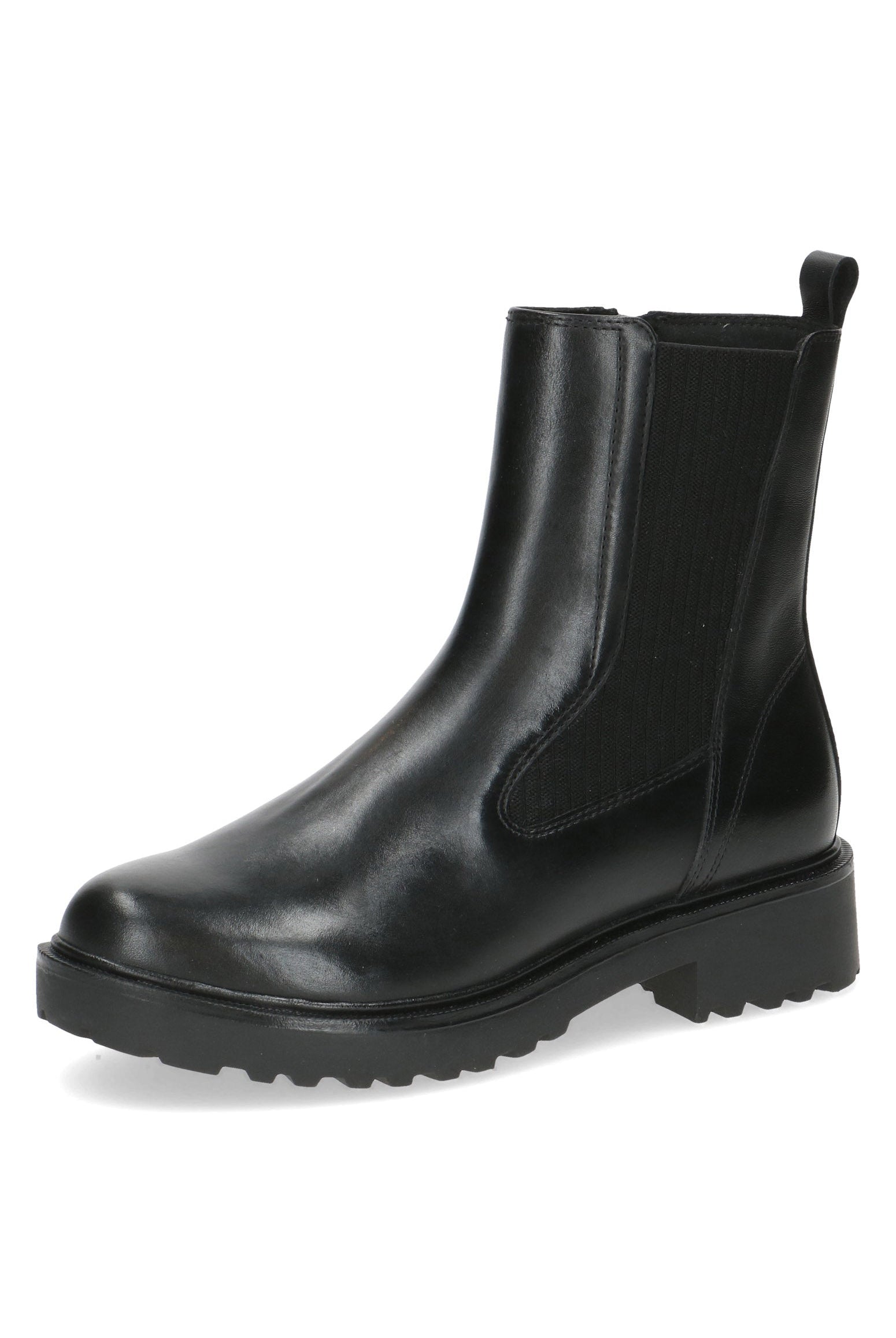 Caprice Thermo Leather Chelsea Boots - Black Nappa