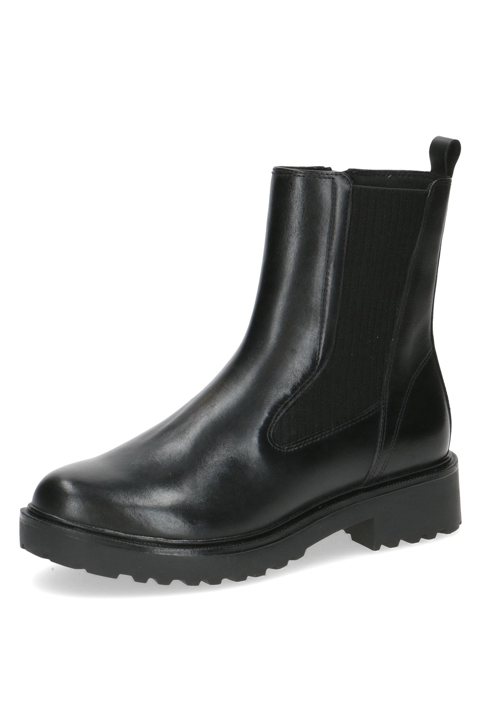 Caprice Thermo Leather Chelsea Boots - Black Nappa