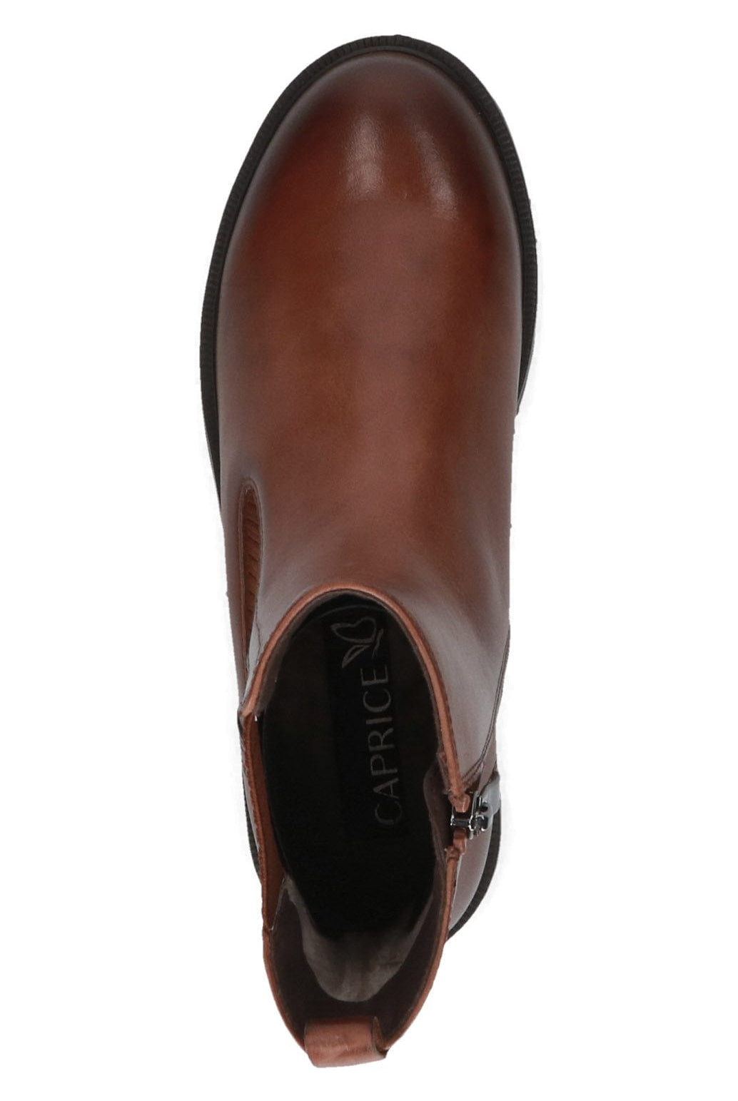 Caprice Thermo Leather Chelsea Boots - Cognac Nappa