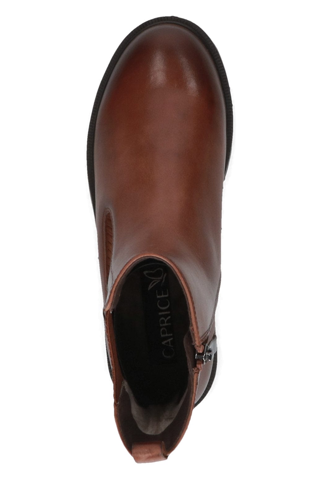 Caprice Thermo Leather Chelsea Boots - Cognac Nappa
