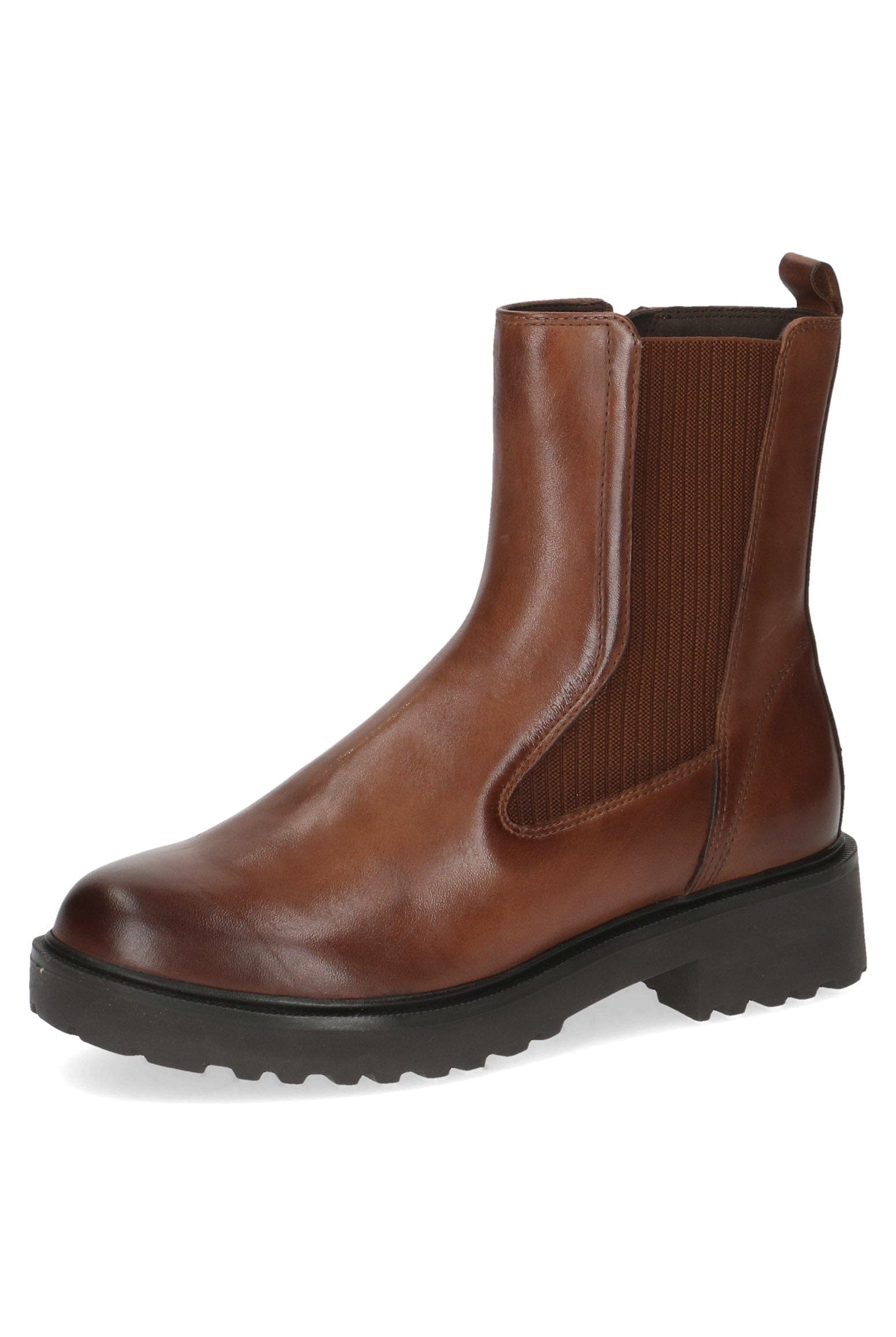 Caprice Thermo Leather Chelsea Boots - Cognac Nappa