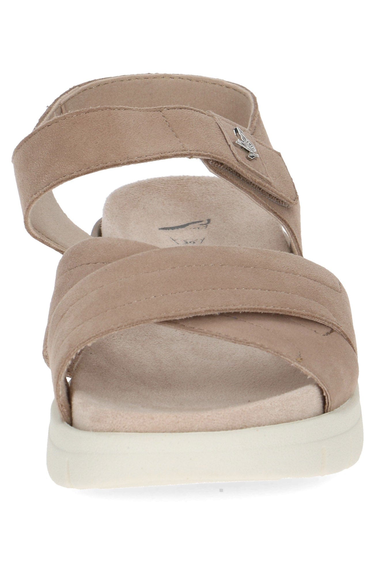 Caprice Wide Fit Flatform Sandals - Bark Suede