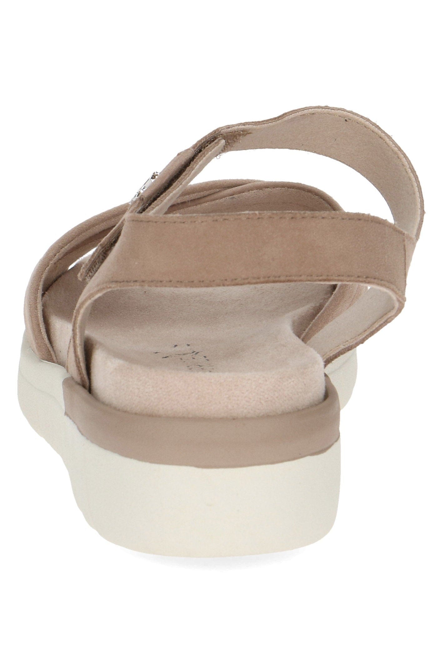 Caprice Wide Fit Flatform Sandals - Bark Suede