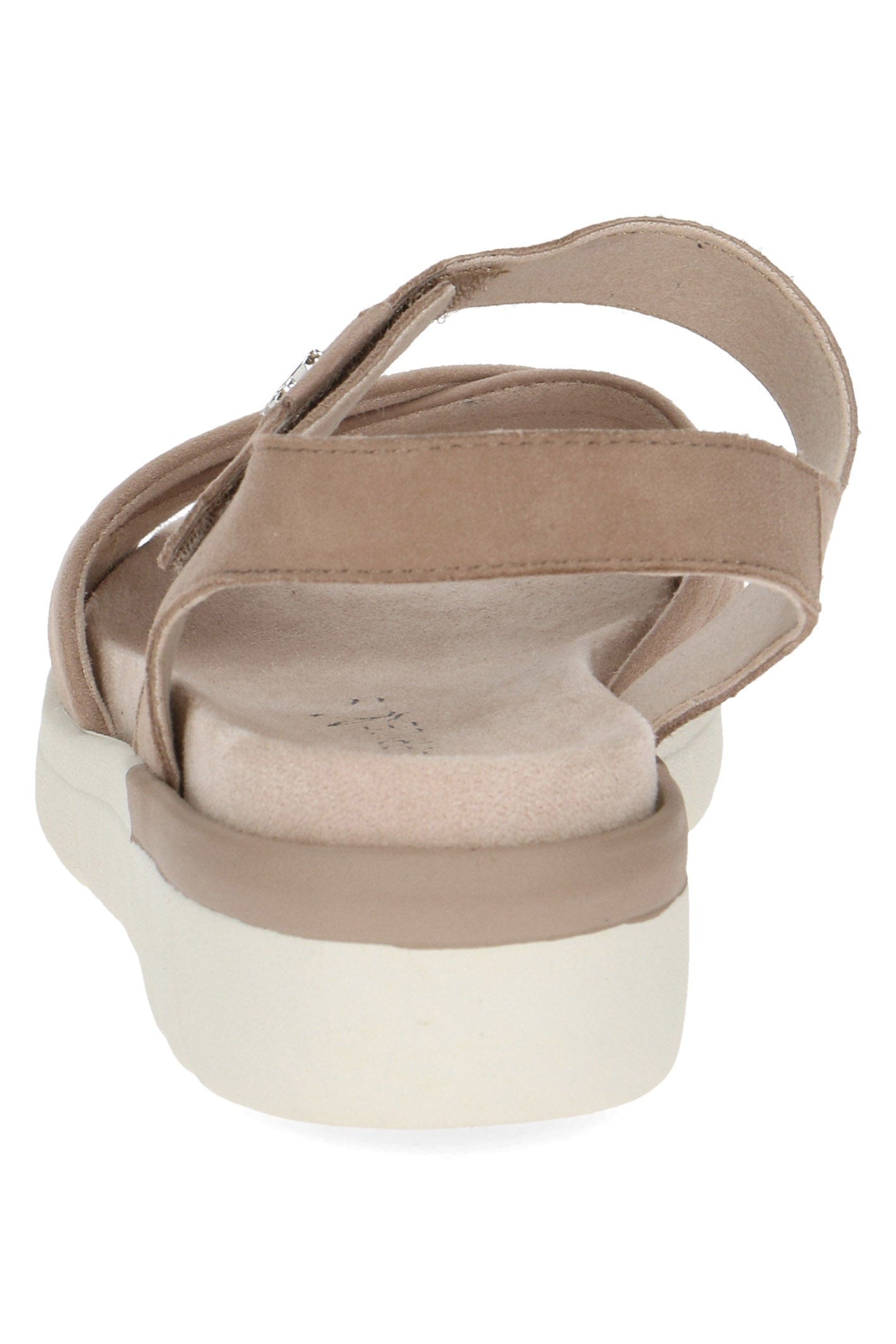 Caprice Wide Fit Flatform Sandals - Bark Suede