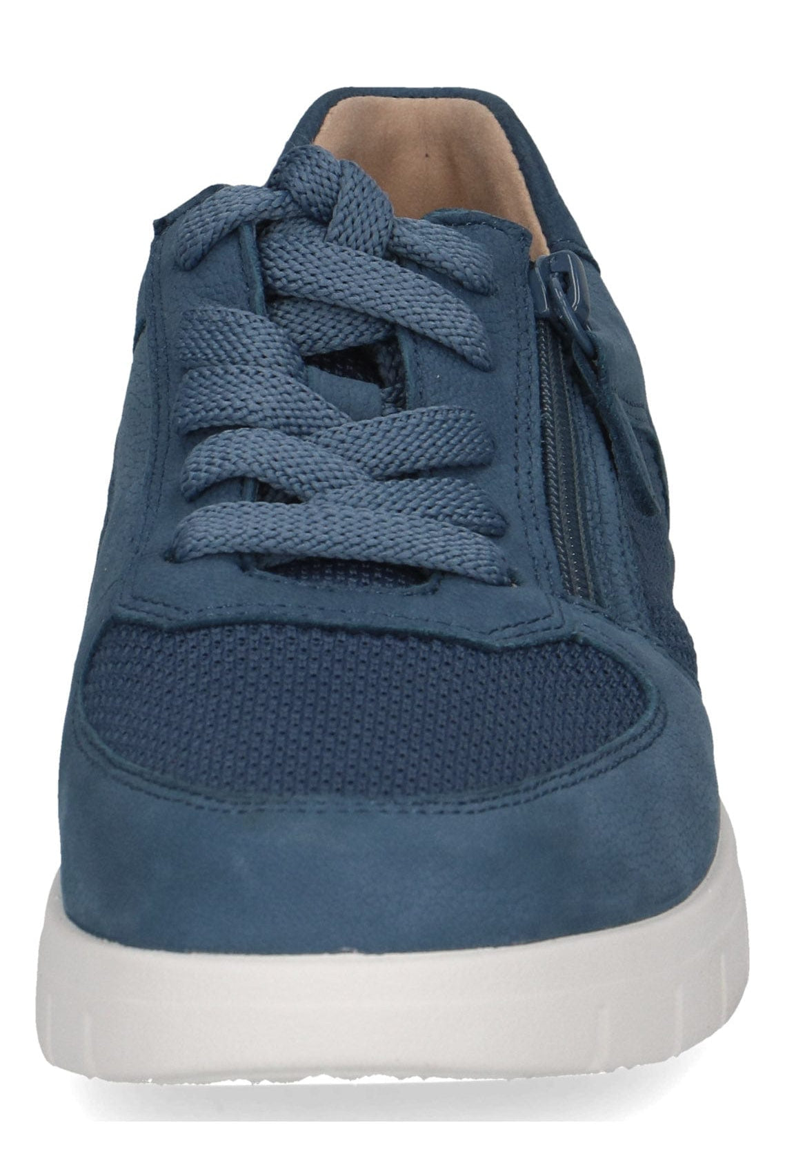 Caprice Wide Fit Trainers with Zip Fastening - Blue Comb