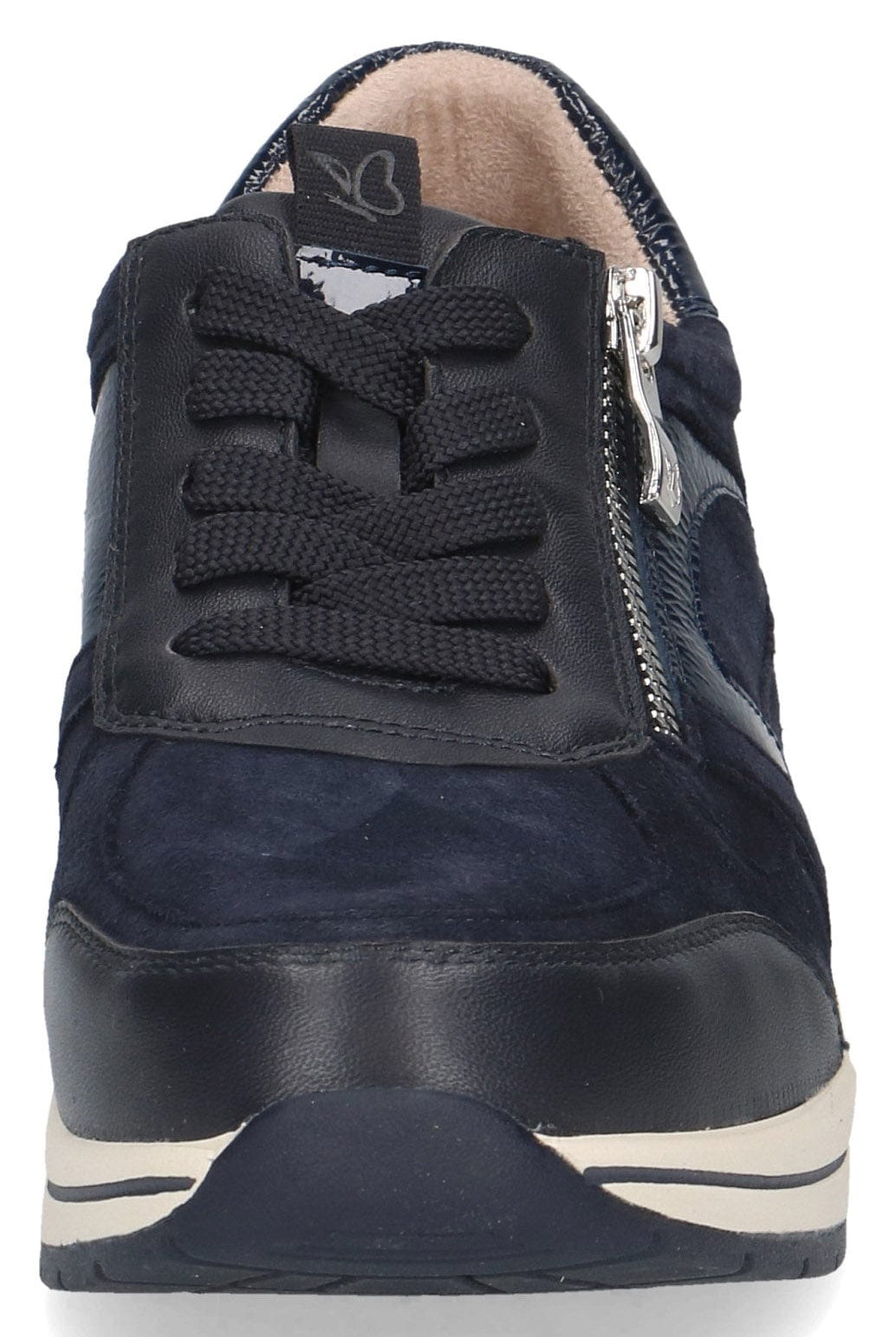 Caprice Wide Fit Trainers with Zip Fastening - Ocean Comb