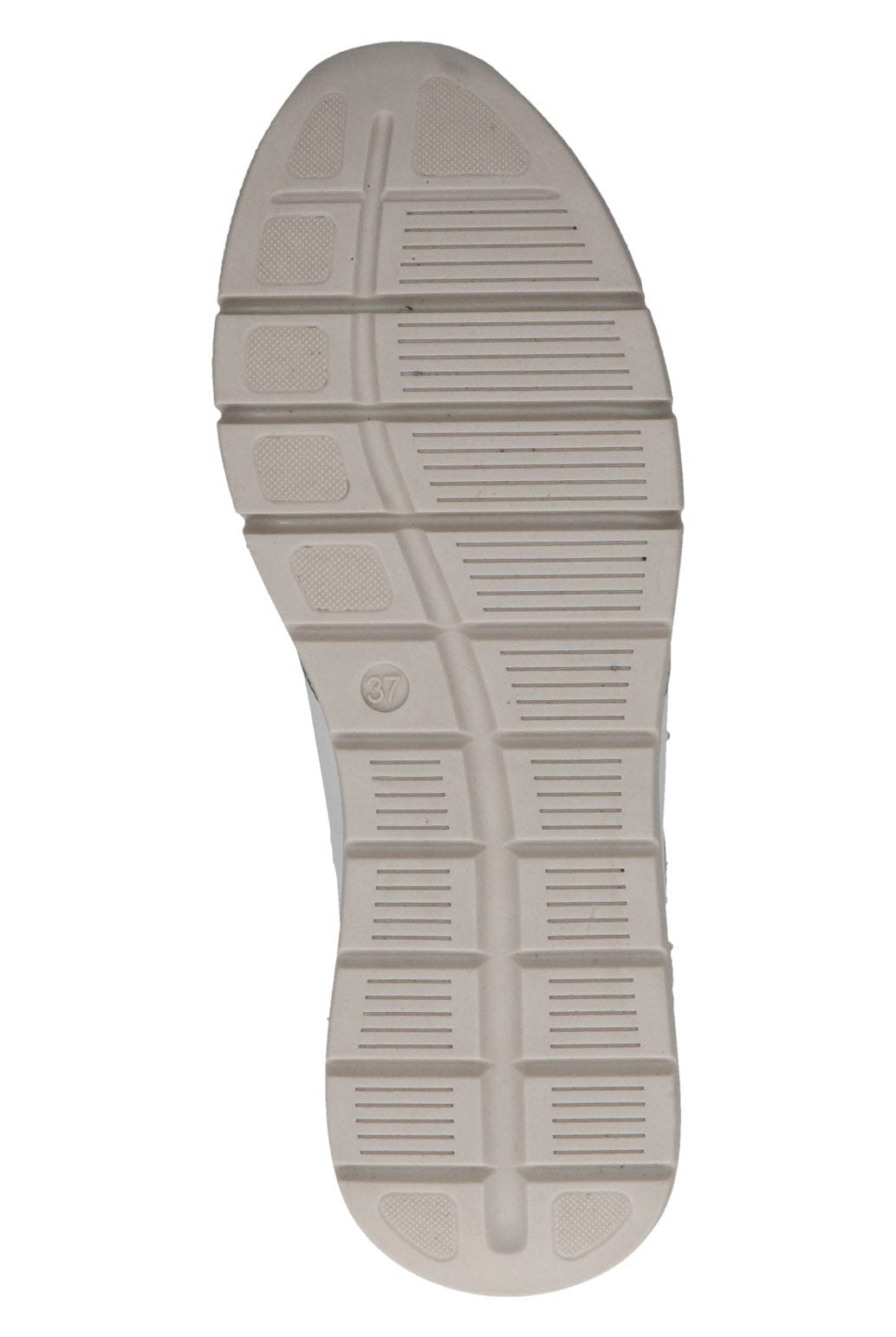 Caprice Wide Fit Trainers with Zip Fastening - White/Silver