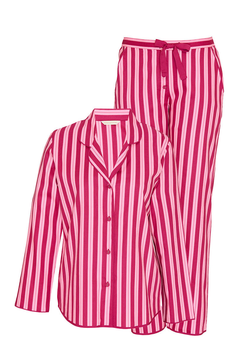 Cyberjammies Belle Stripe Pyjama Set - Magenta