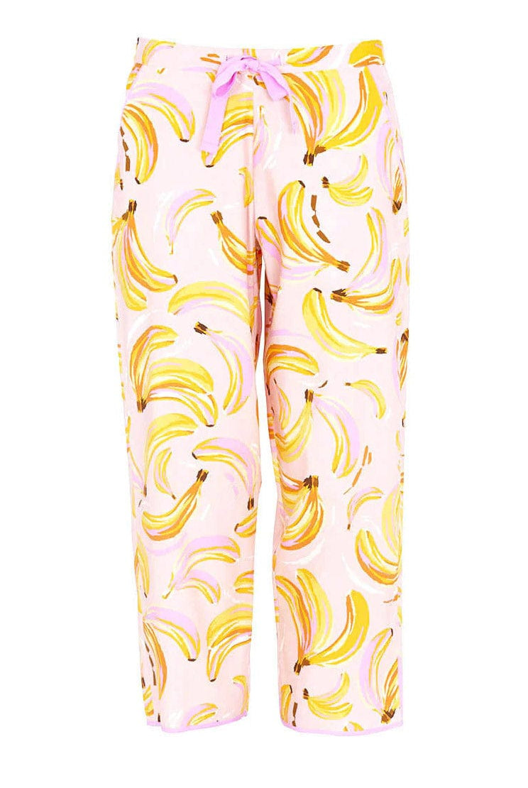 Cyberjammies Betsy Banana Print Cropped Pyjama Set - Pink