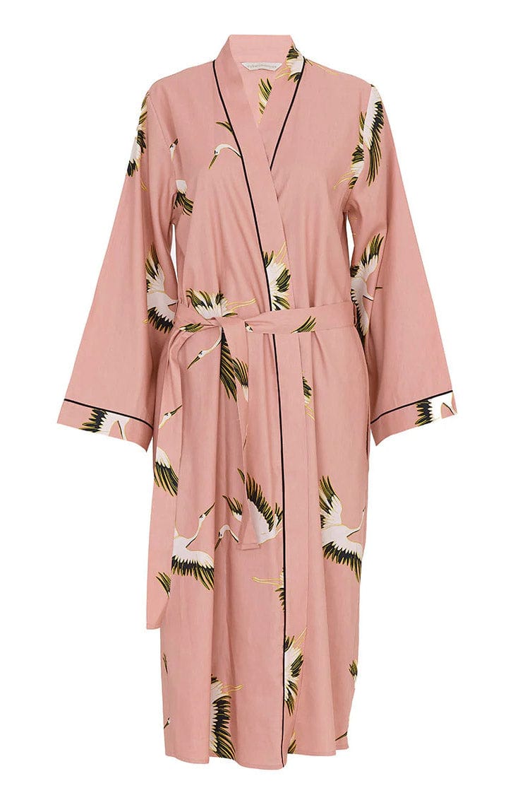 Cyberjammies Bonnie Bird Print Dressing Gown - Pink