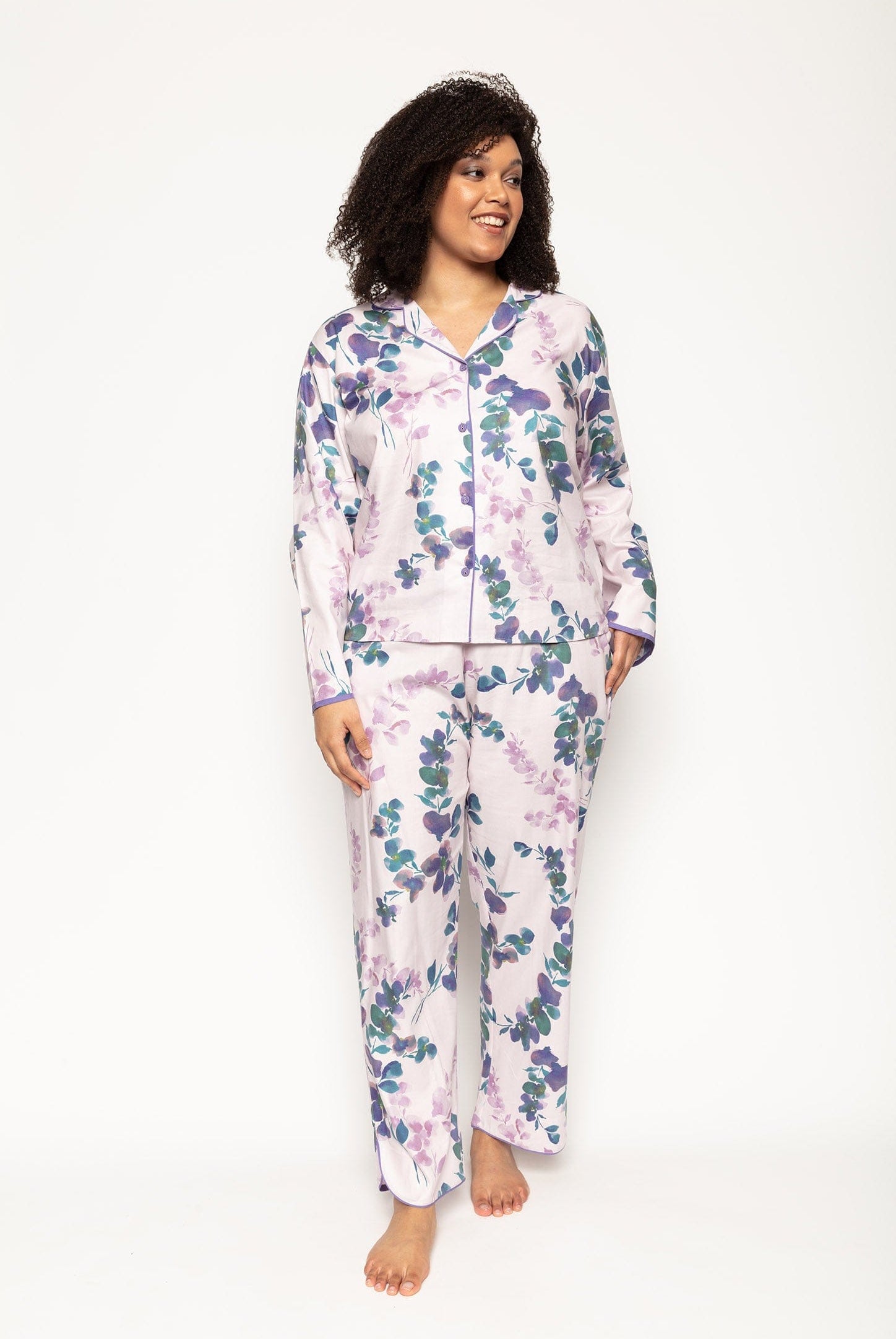 Cyberjammies Camila Pink Floral Print Pyjama Top