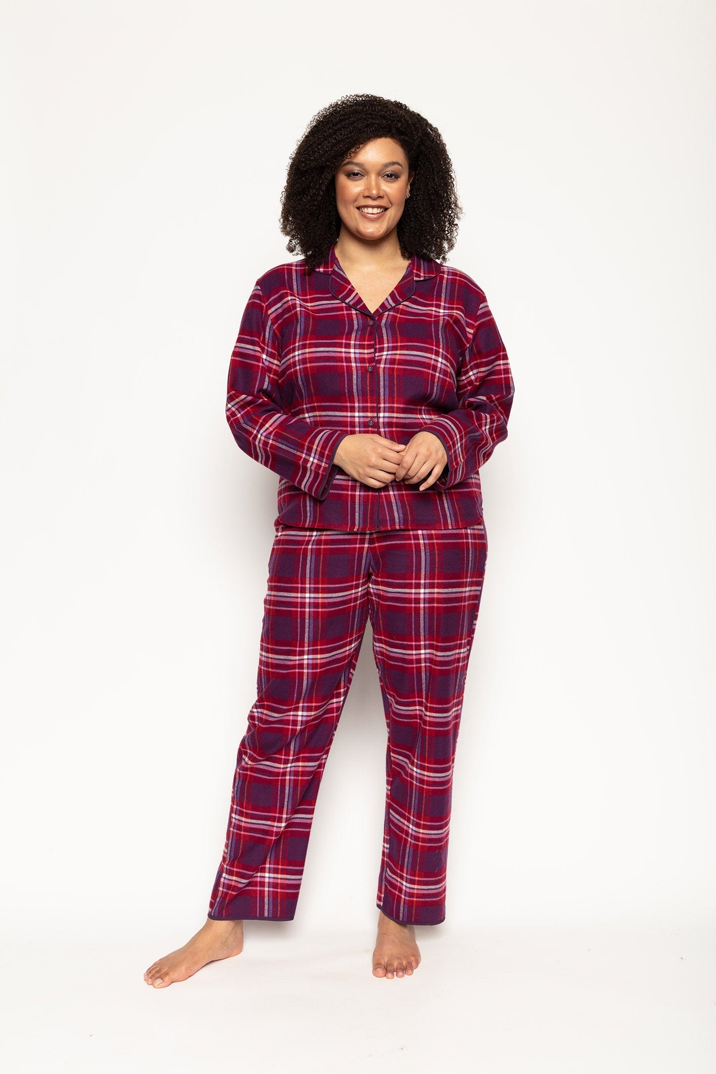 Cyberjammies Clarissa Purple Check Top