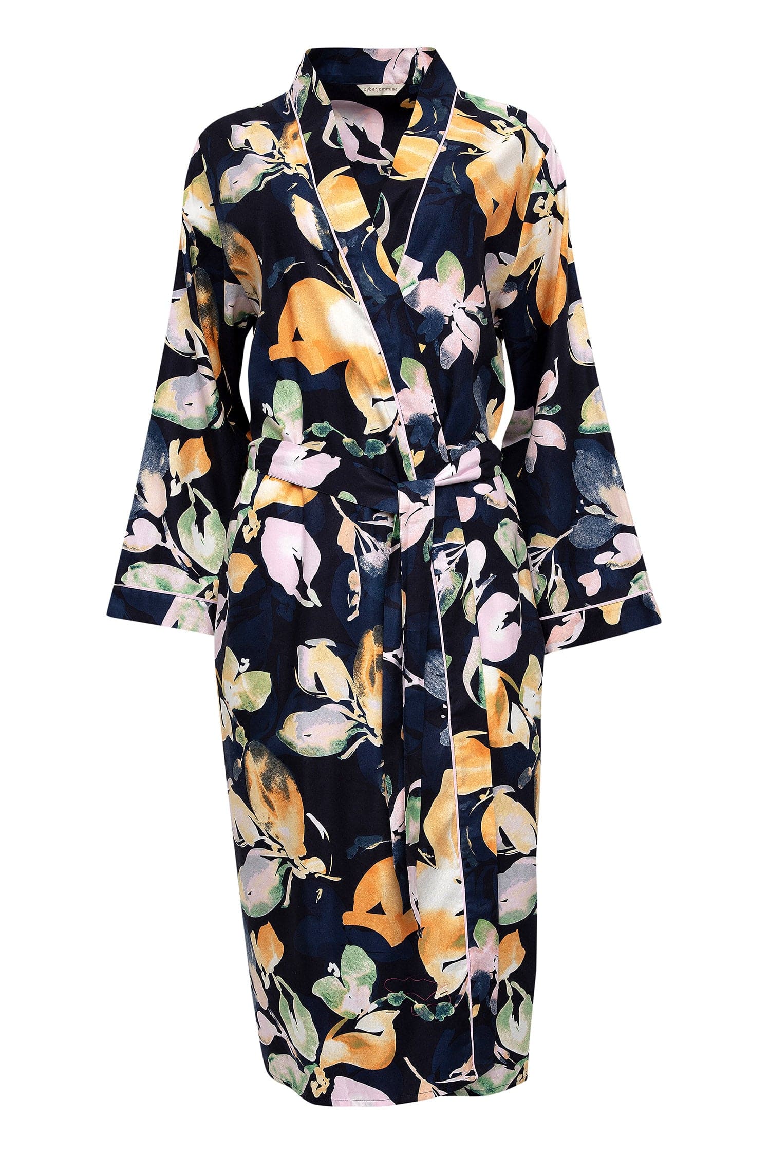 Cyberjammies Estelle Floral Long Sleeve Long Dressing Gown