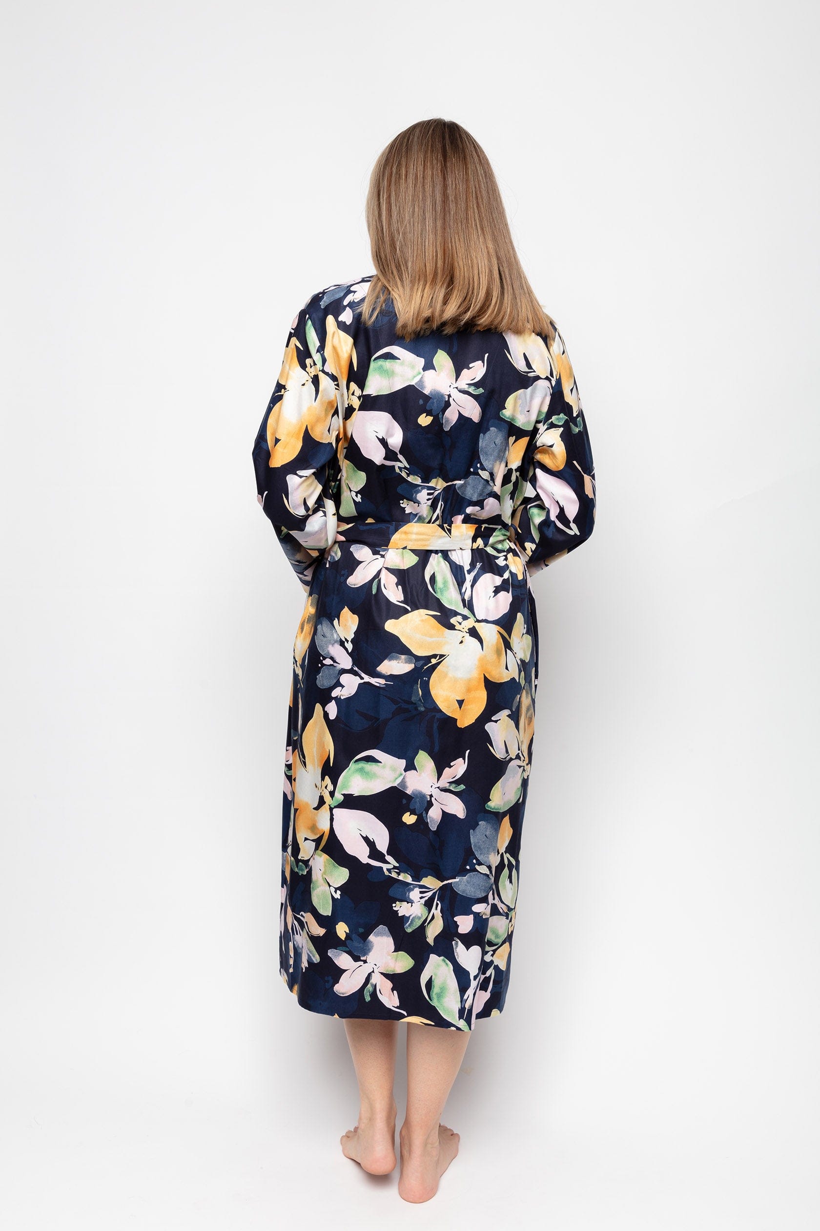Cyberjammies Estelle Floral Long Sleeve Long Dressing Gown