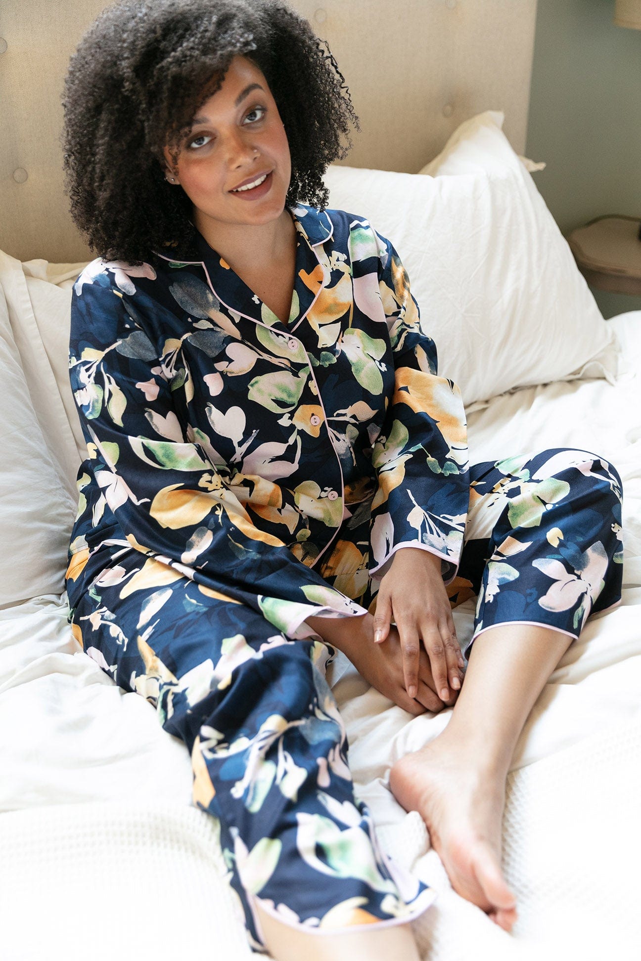 Cyberjammies Estelle Floral Long Sleeve Pyjama Top