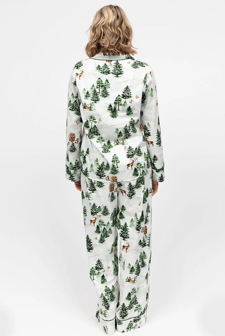 Cyberjammies Fern Wide Leg Pyjama Set - Alpine Print