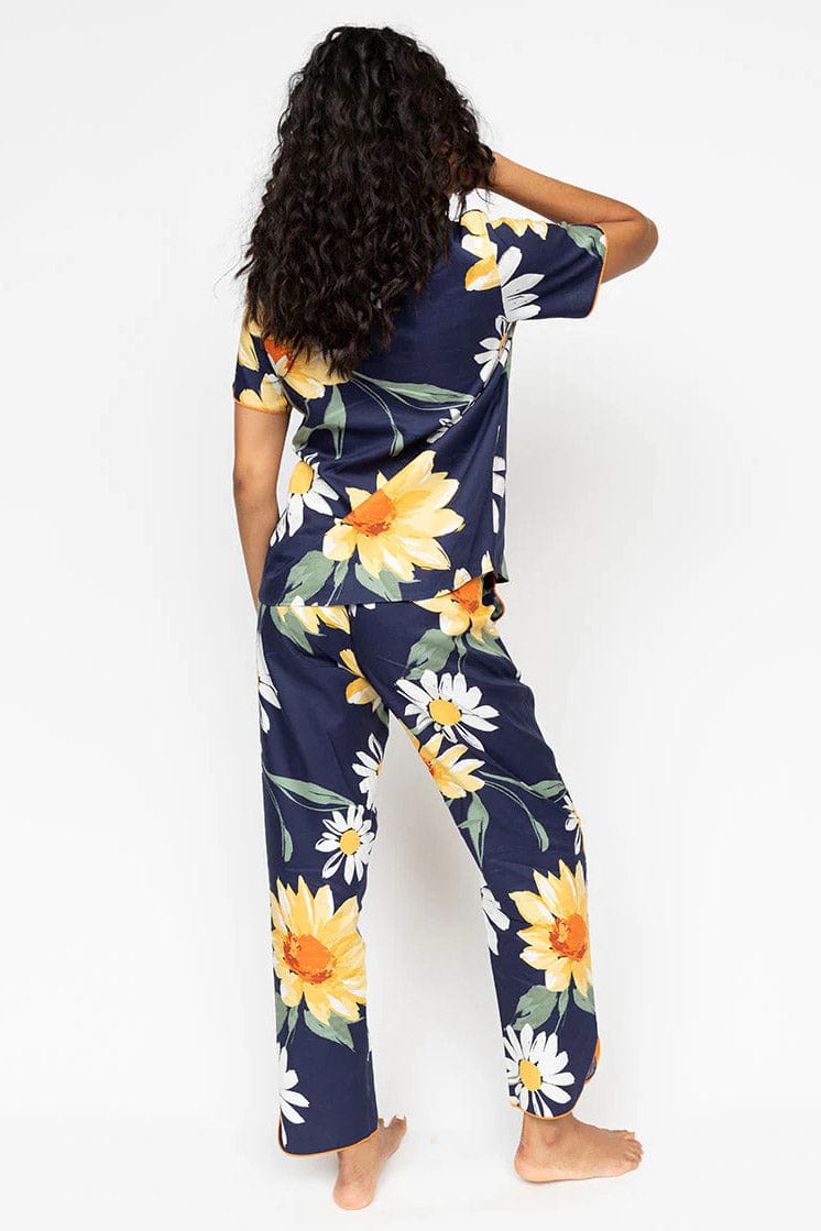 Cyberjammies Georgina Floral Pyjama Set - Navy