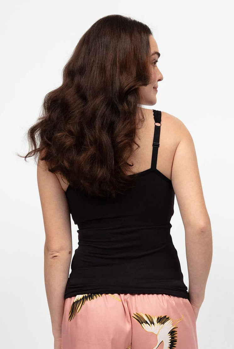 Cyberjammies Jersey Strappy Hidden Support Vest - Black