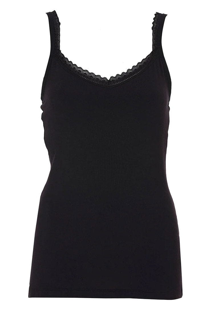 Cyberjammies Jersey Strappy Hidden Support Vest - Black