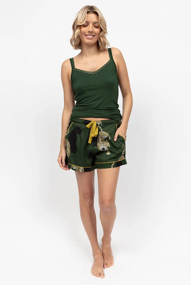 Cyberjammies Jersey Strappy Hidden Support Vest - Olive