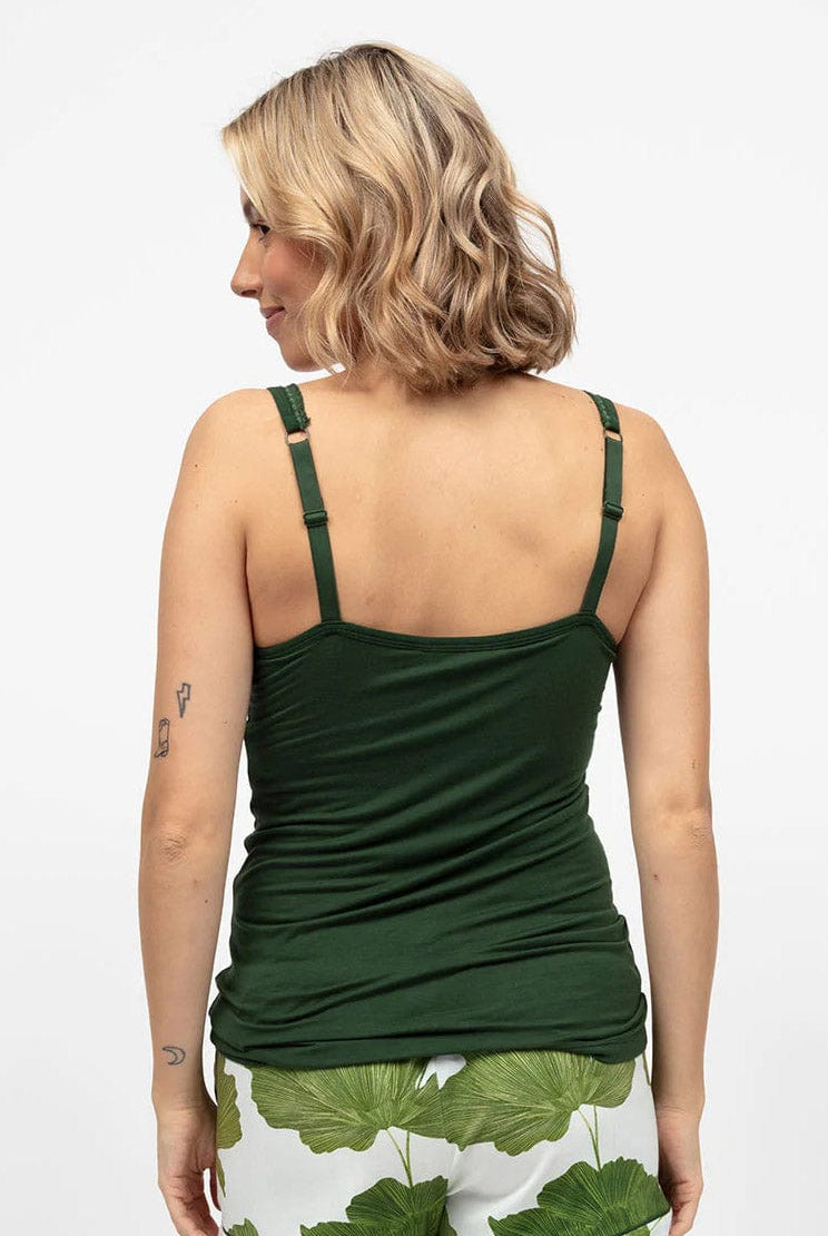 Cyberjammies Jersey Strappy Hidden Support Vest - Olive
