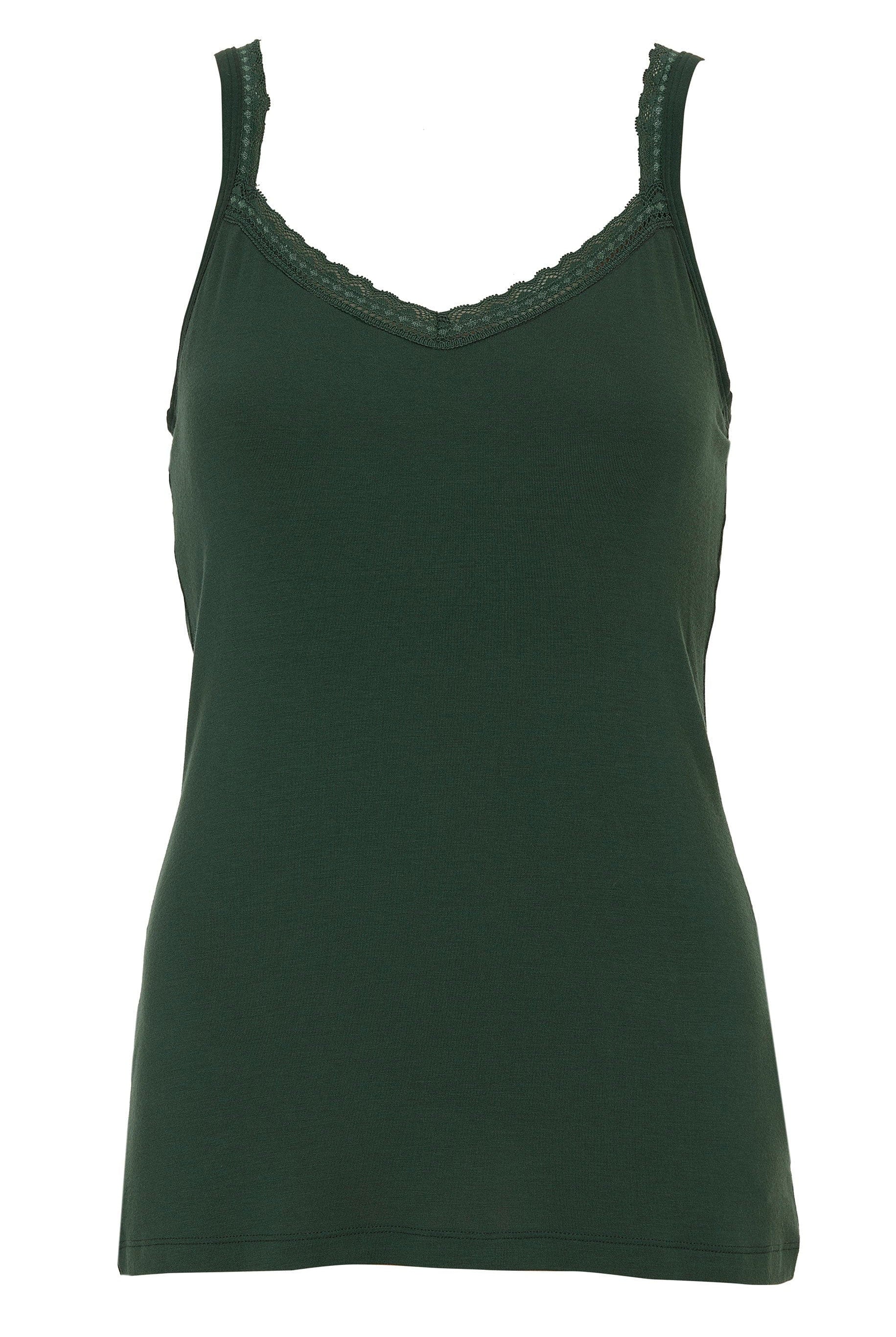 Cyberjammies Jersey Strappy Hidden Support Vest - Olive