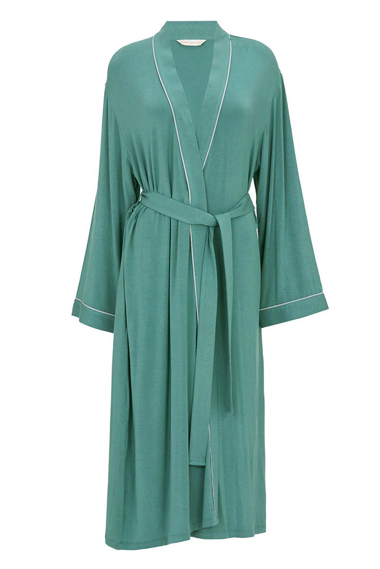 Cyberjammies Kallie Jersey Dressing Gown - Seafoam
