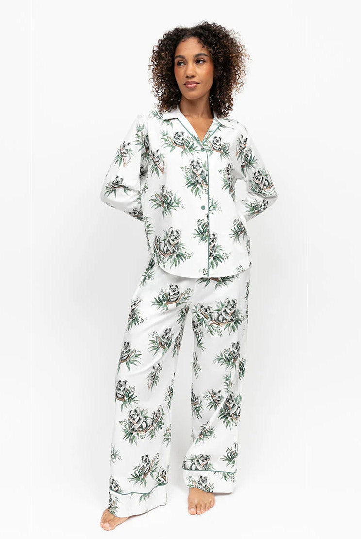 Cyberjammies Kallie Koala Wide Leg Pyjama Set - White Mix