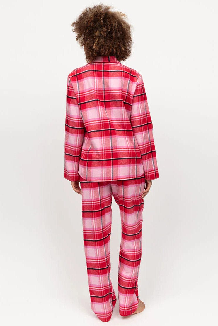 Cyberjammies Noelle Check Soft Brushed Pyjama Set - Red