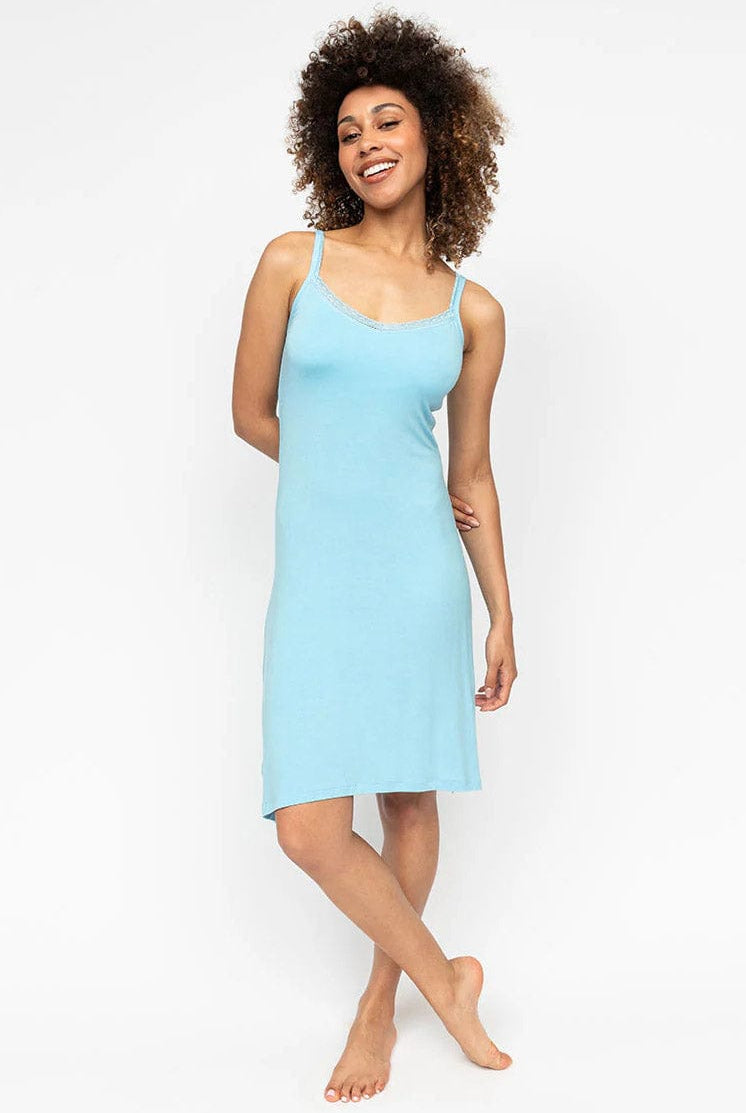 Cyberjammies Paige Jersey Hidden Support Short Nightdress - Blue