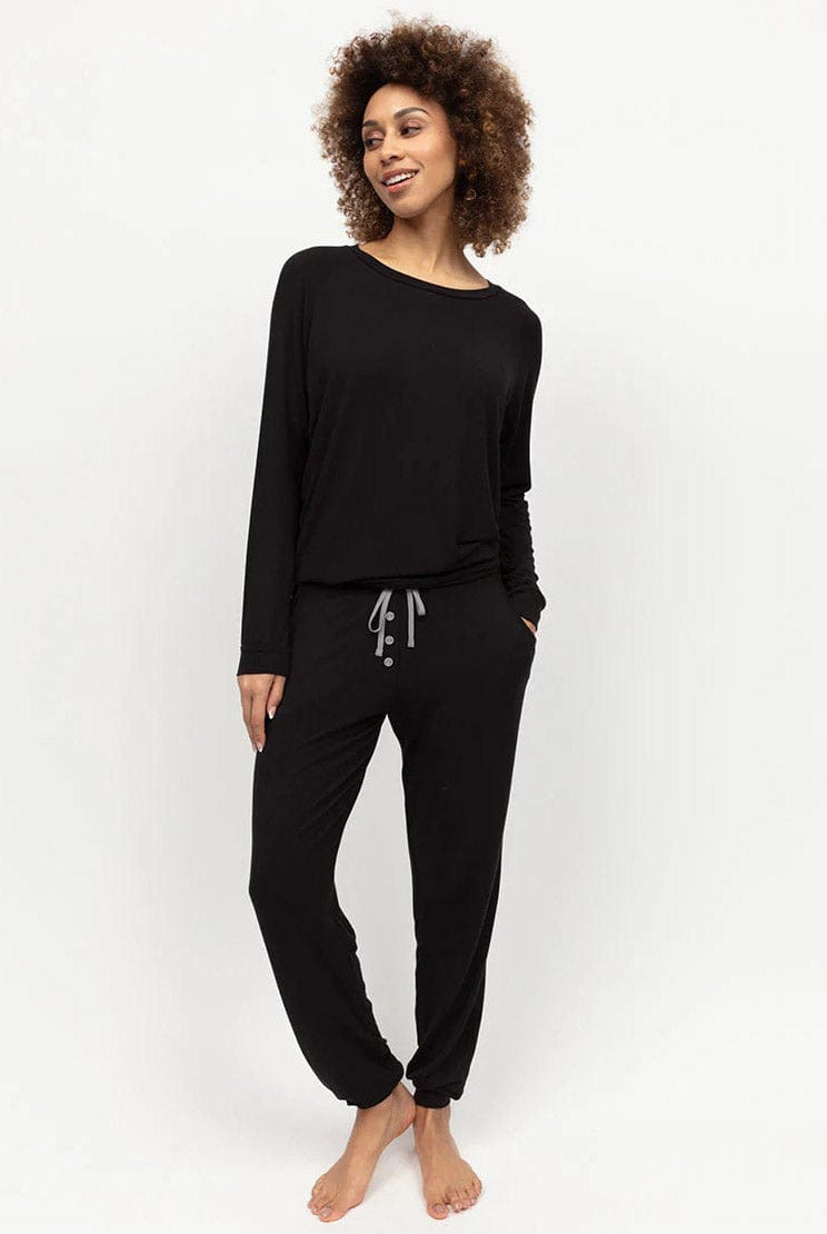 Cyberjammies Parker Slouch Jersey Pyjama Top - Black