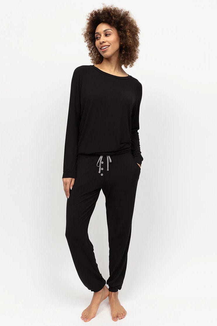 Cyberjammies Parker Slouch Jersey Pyjama Top - Black